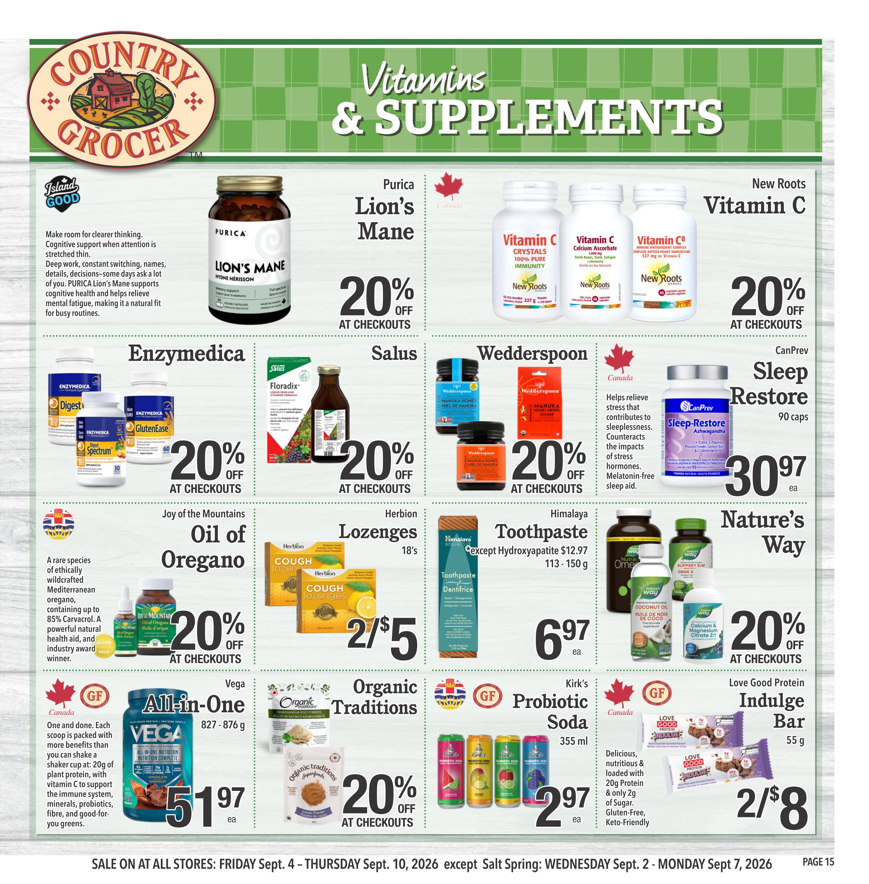 Country Grocer Flyer September 4 to 10