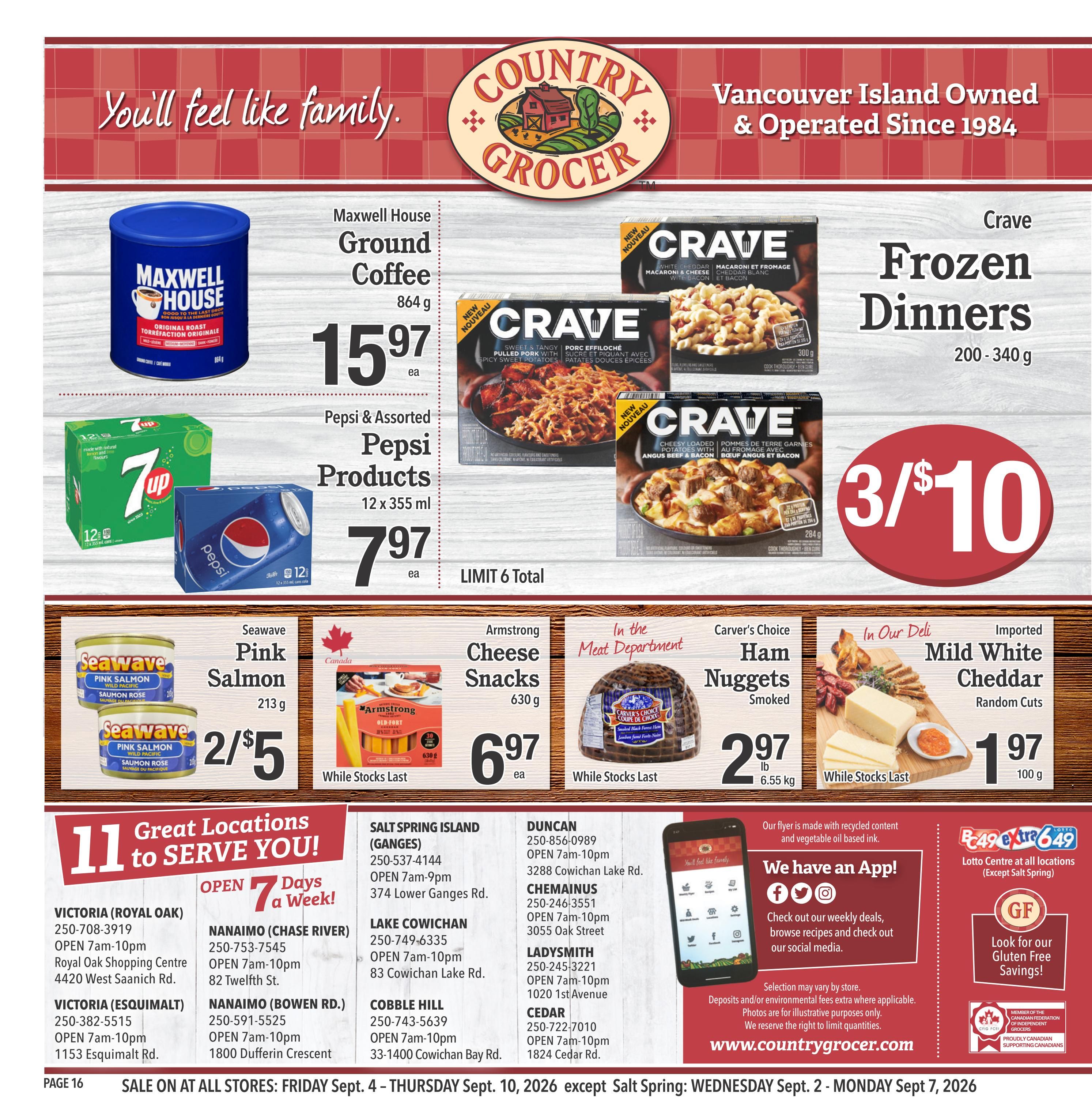 Country Grocer Flyer September 4 to 10