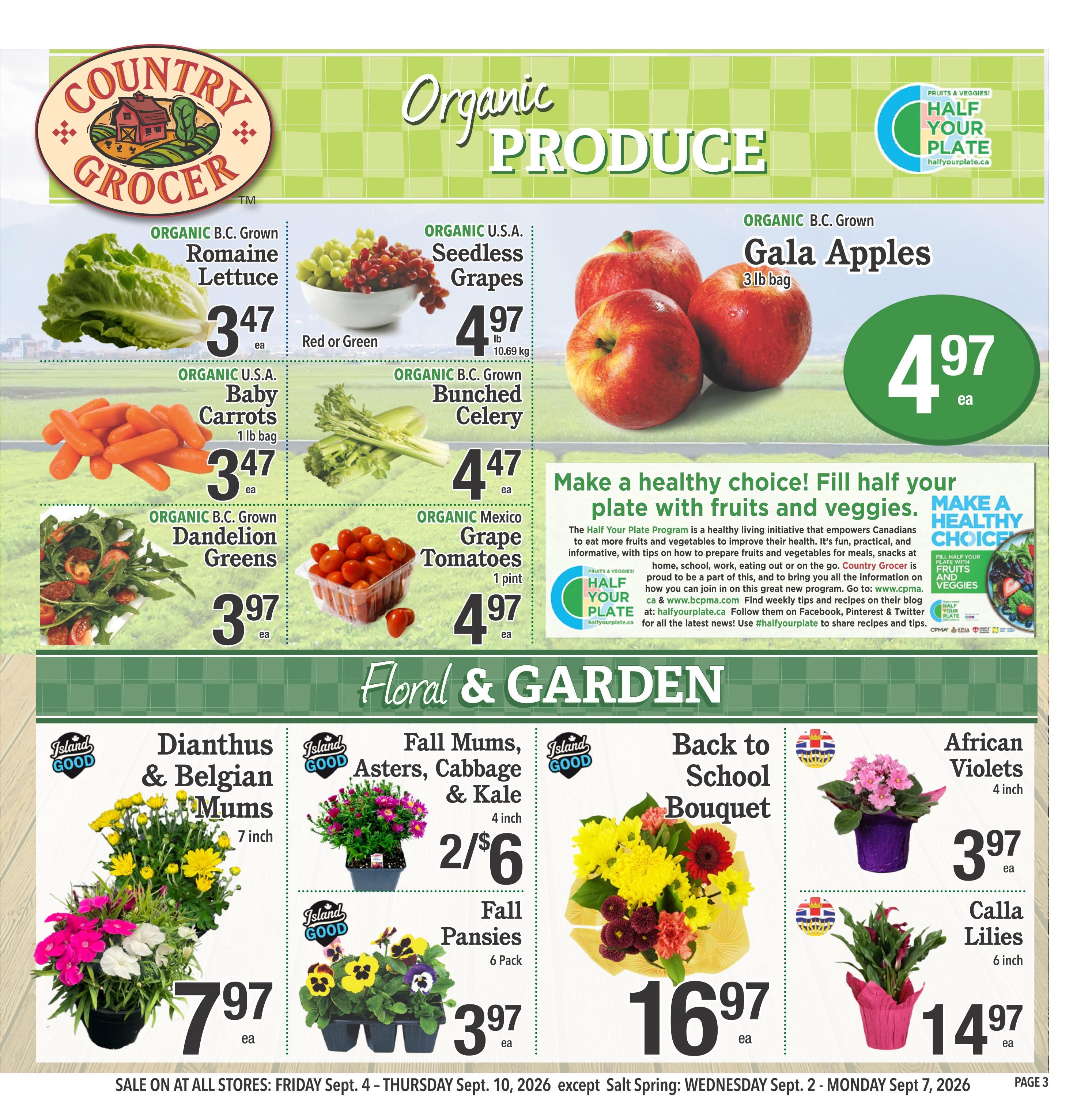 Country Grocer Flyer September 4 to 10