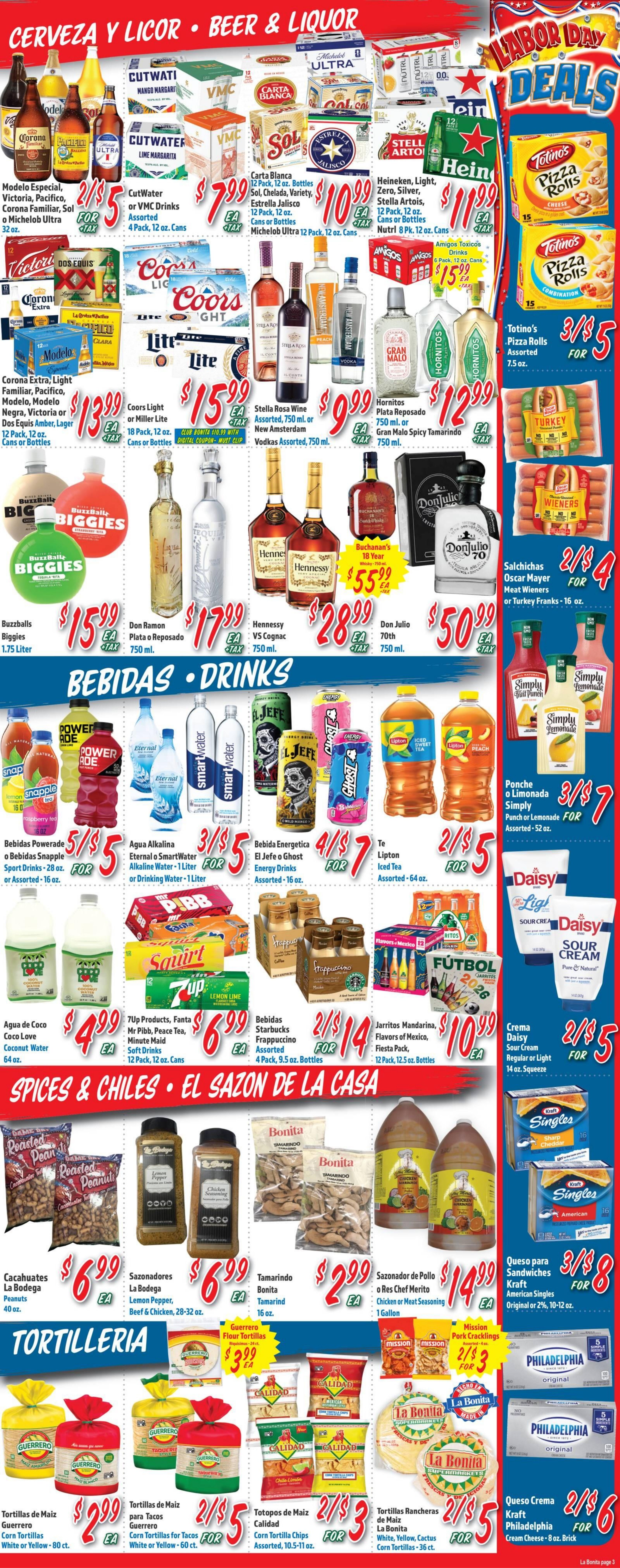 La Bonita Supermarkets Weekly Ad September 2 - 8, 2026