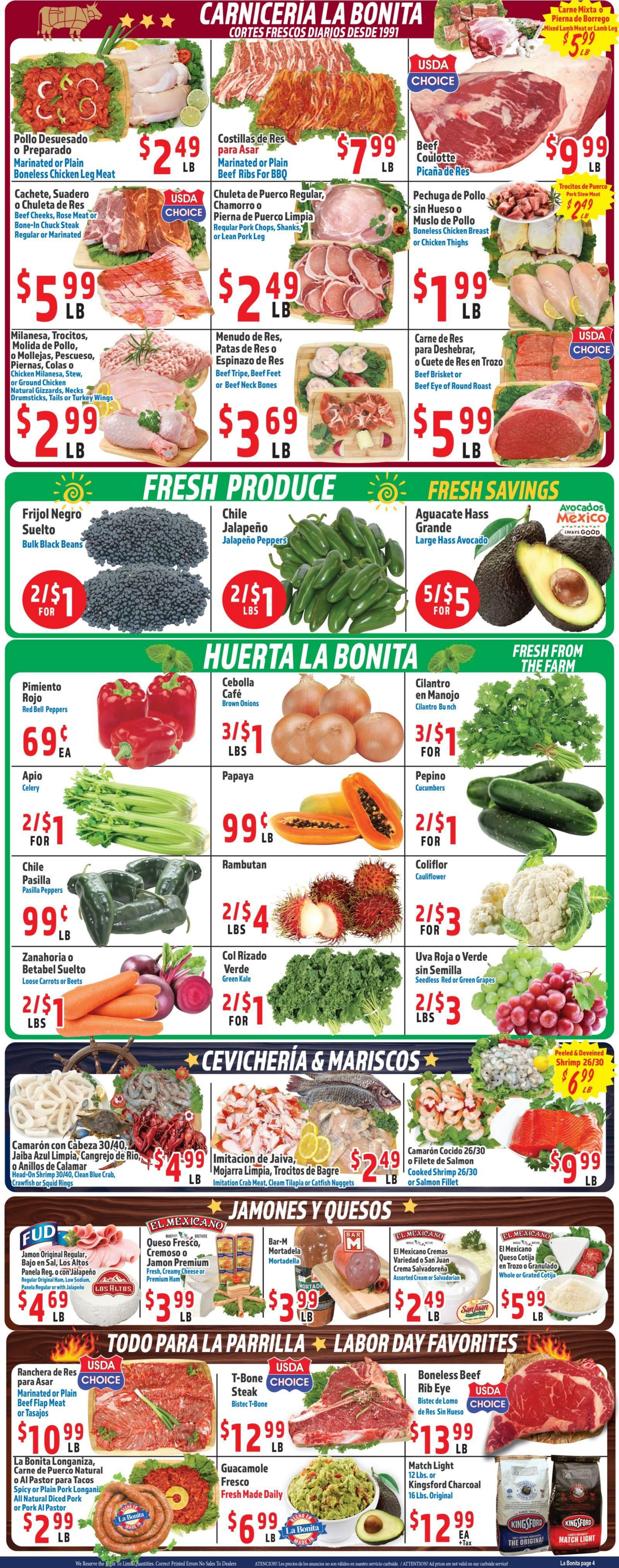 La Bonita Supermarkets Weekly Ad September 2 - 8, 2026