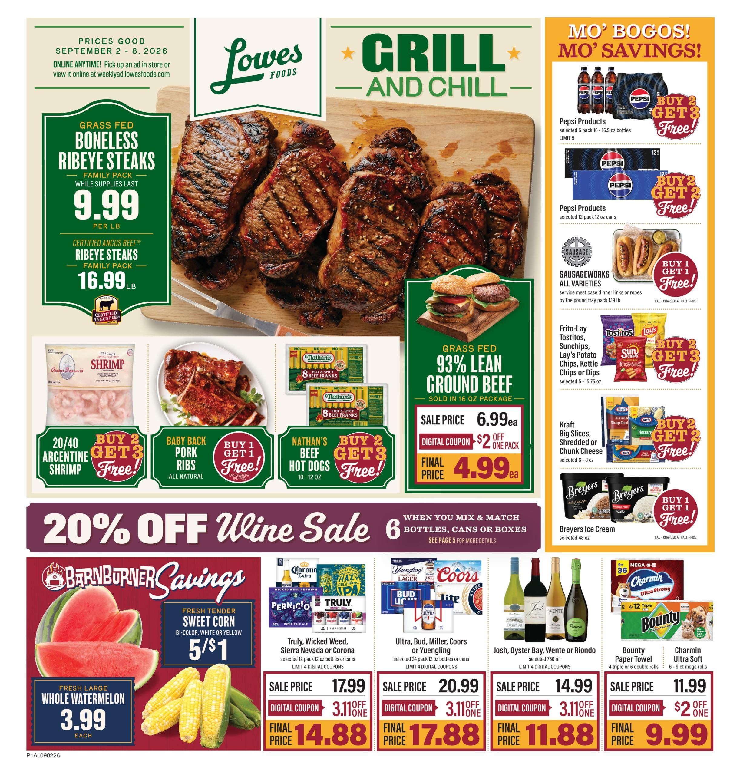 Lowes Foods (Burgaw Area, NC) Weekly Ad September 2 - 8, 2026
