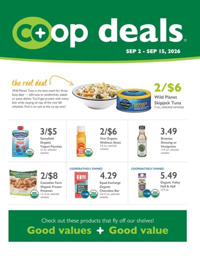 Basics Cooperative Natural Foods Co+op Deals Weekly Ad September 2 - 15, 2026