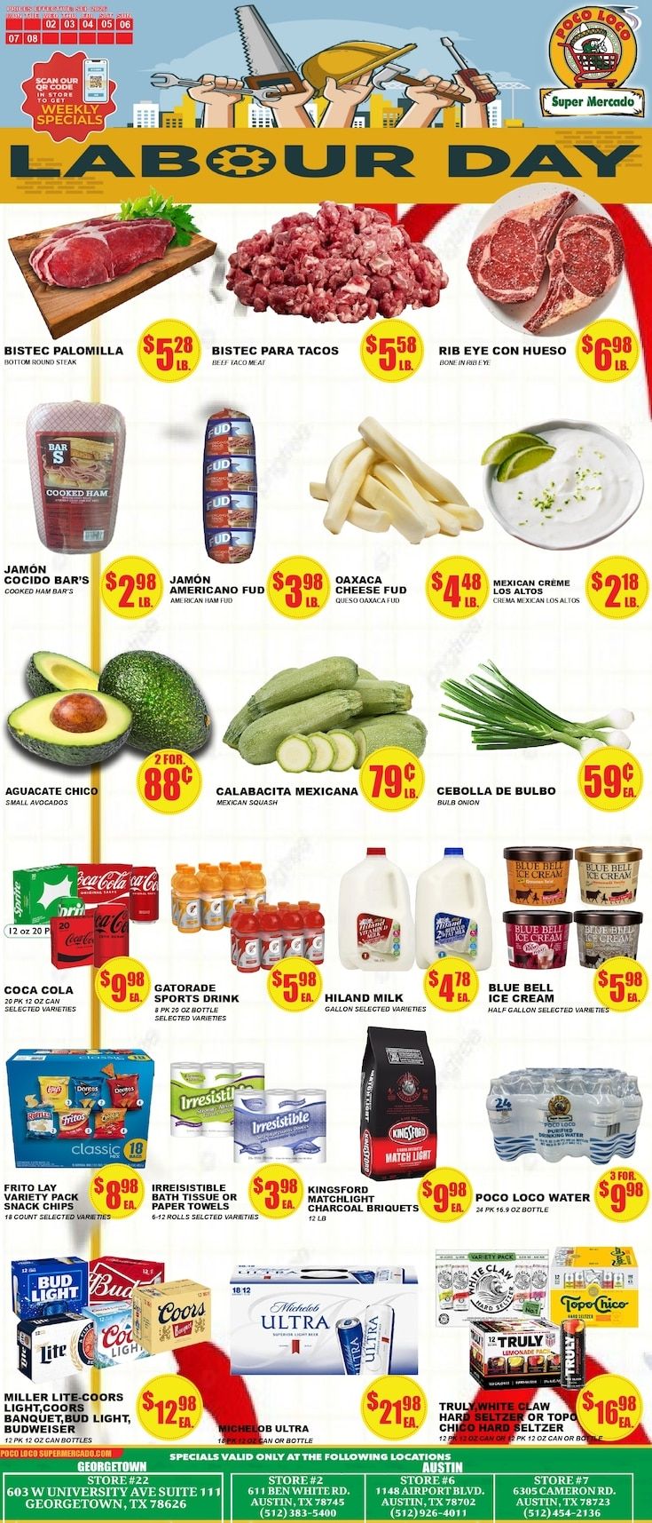 Poco Loco Supermercado (Austin and Georgetown, TX) Weekly Ad September 2 - 8, 2026