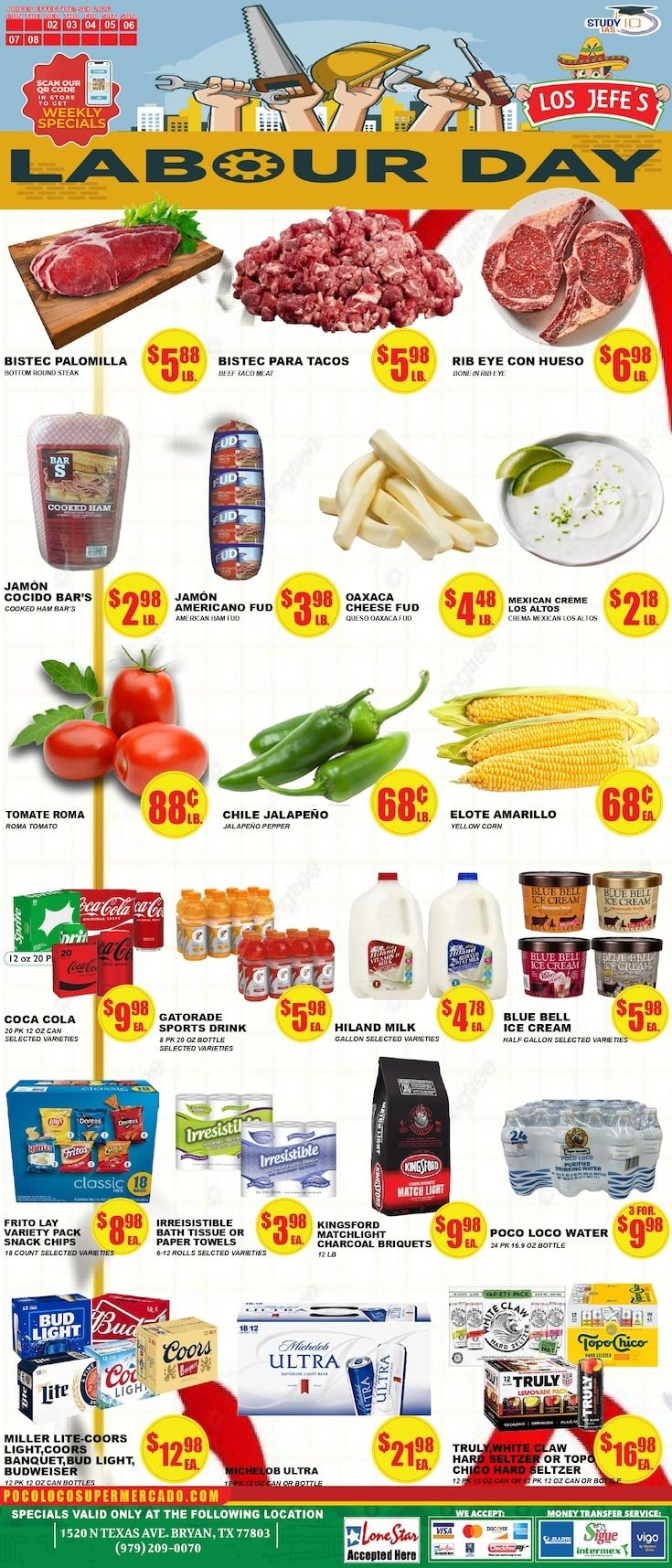 Poco Loco Supermercado (Bryan, TX) Weekly Ad September 2 - 8, 2026