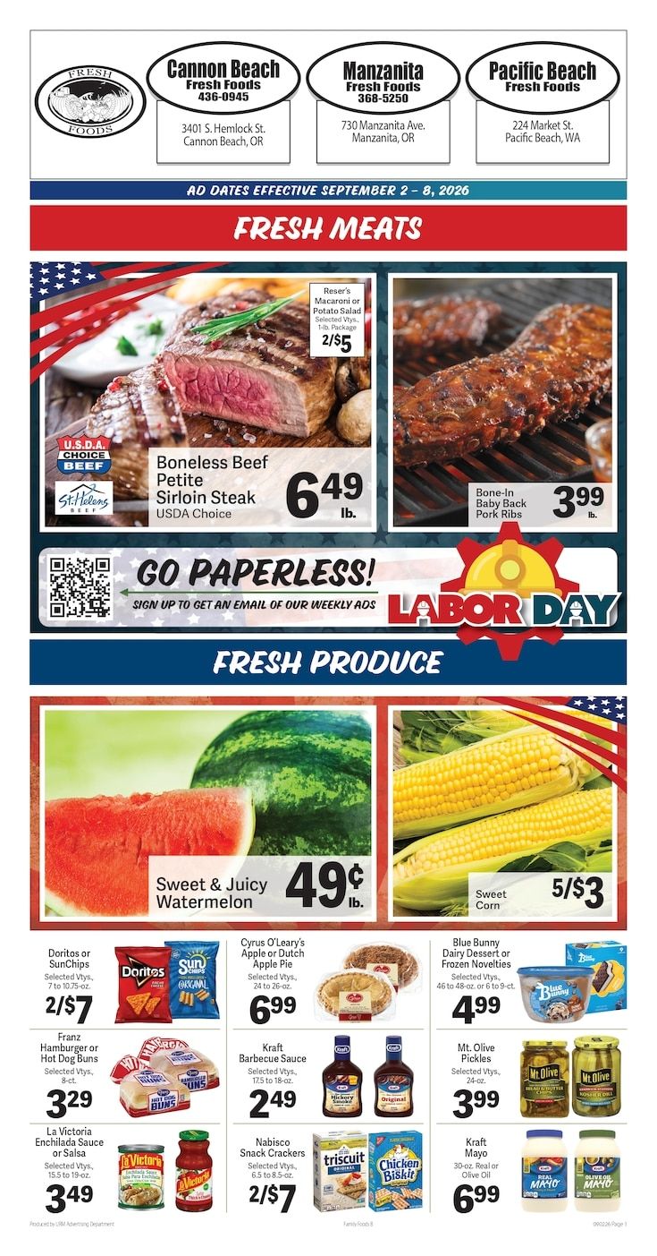 Fresh Foods Marketplace Weekly Ad September 2 - 8, 2026