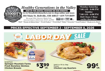 Stoodt's Fresh Market Weekly Ad September 2 - 8, 2026