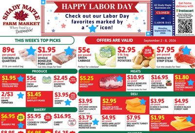 Shady Maple Weekly Ad September 2 - 8, 2026