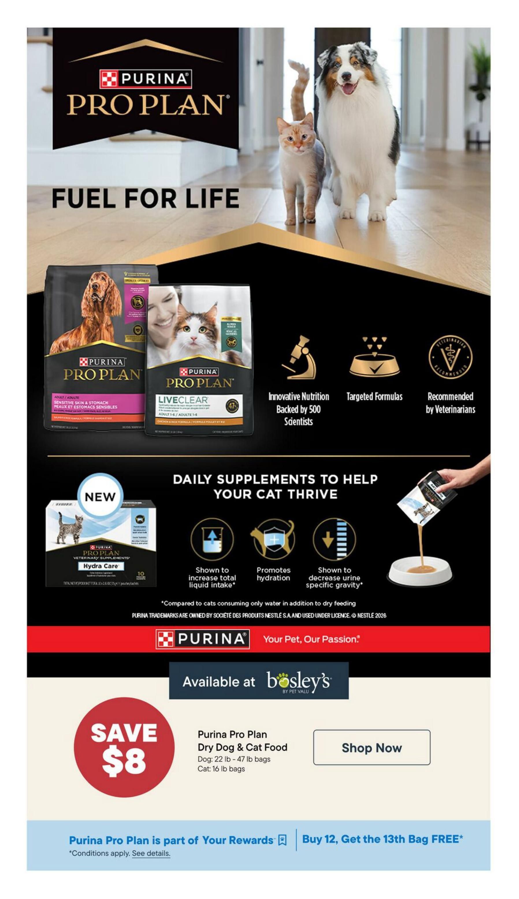Bosley's by PetValu Flyer September 3 to 16