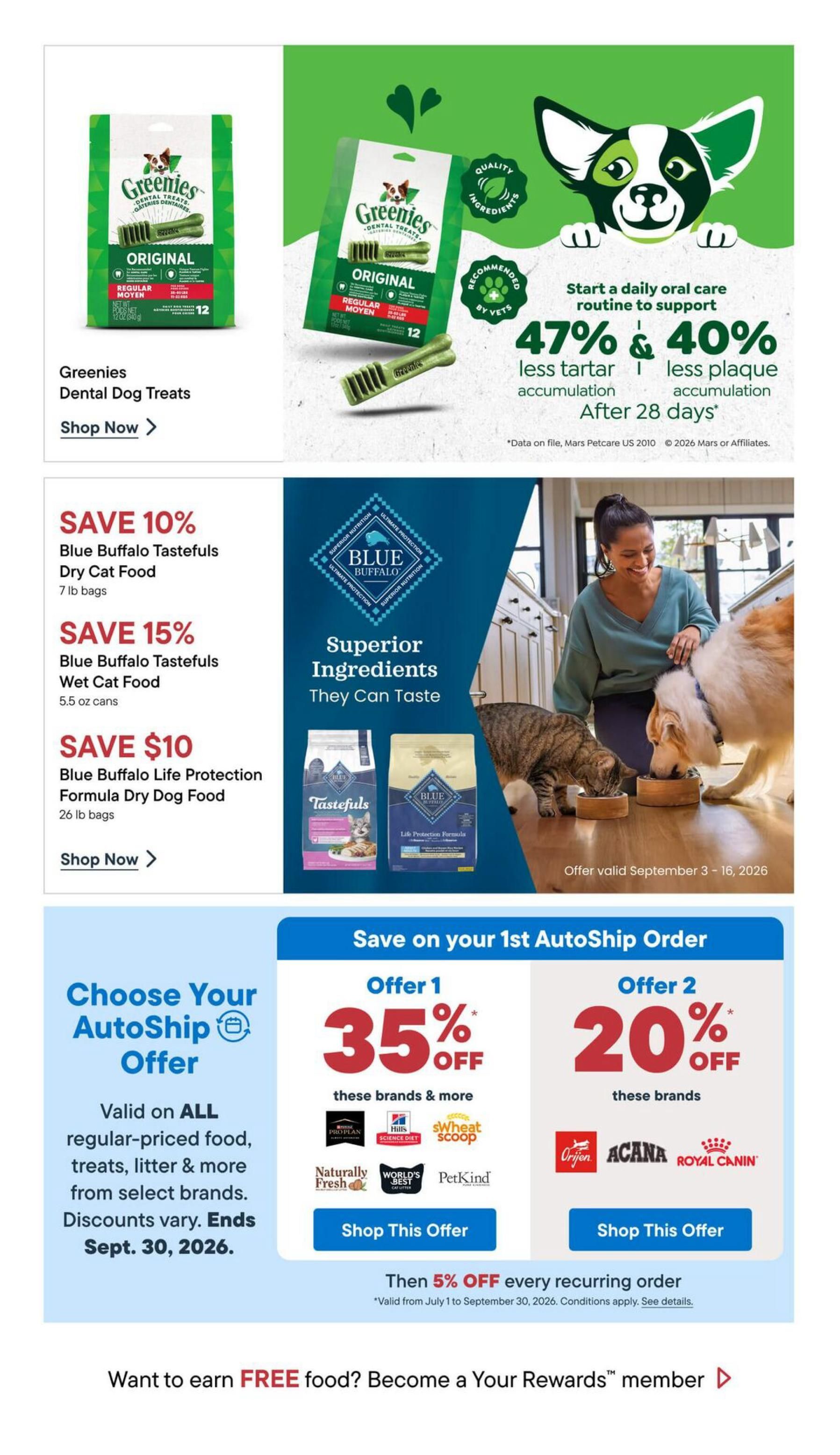 Total Pet Flyer September 3 to 16