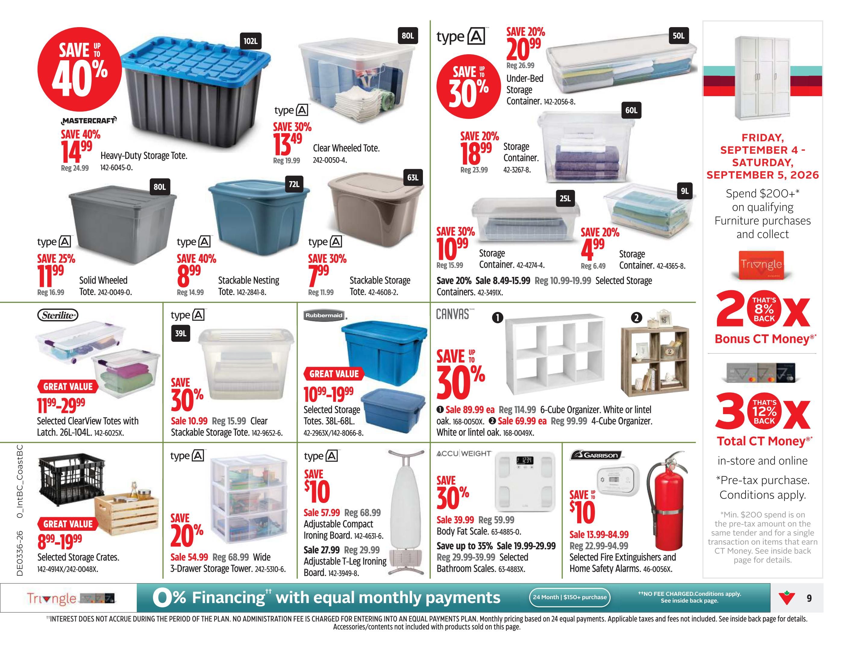Canadian Tire (West) Flyer September 4 to 10
