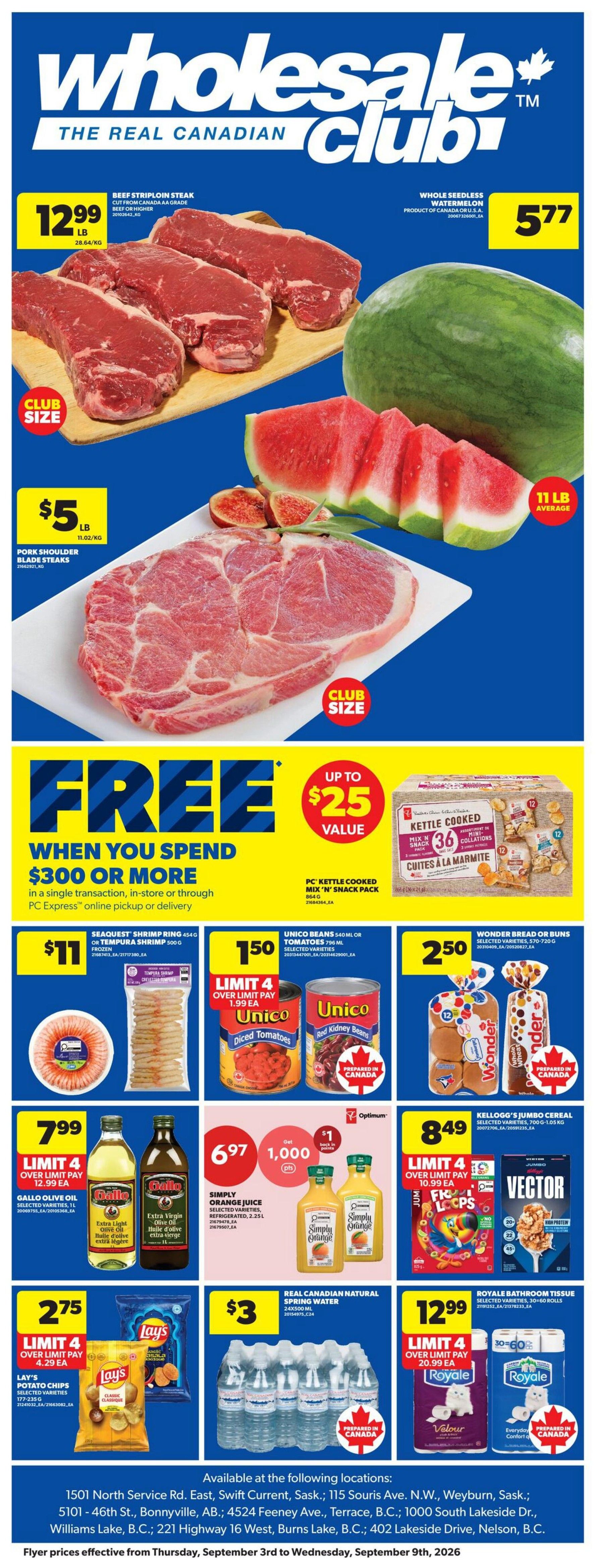 Real Canadian Wholesale Club Flyer September 3 to 9