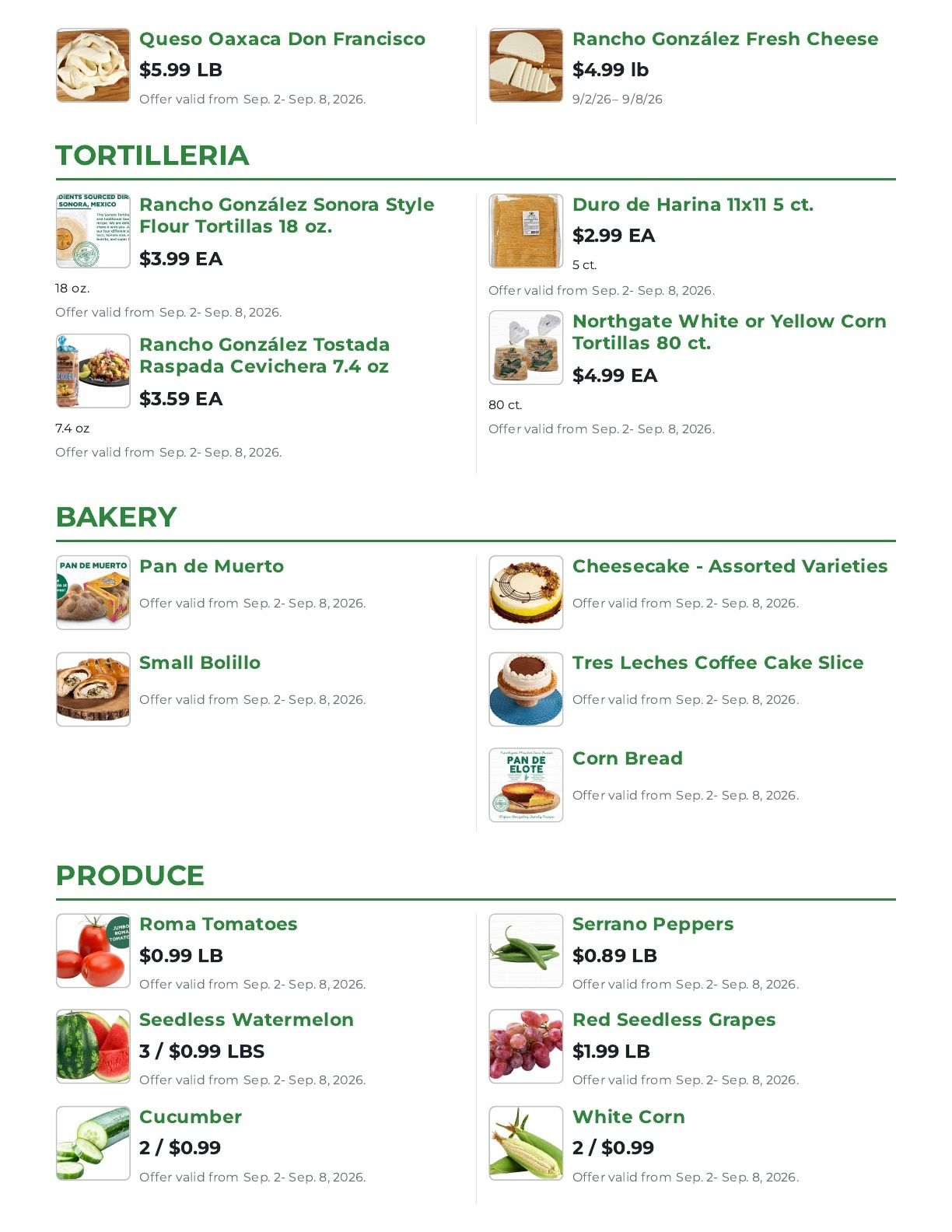 Northgate Market Weekly Ad September 2 - 8, 2026