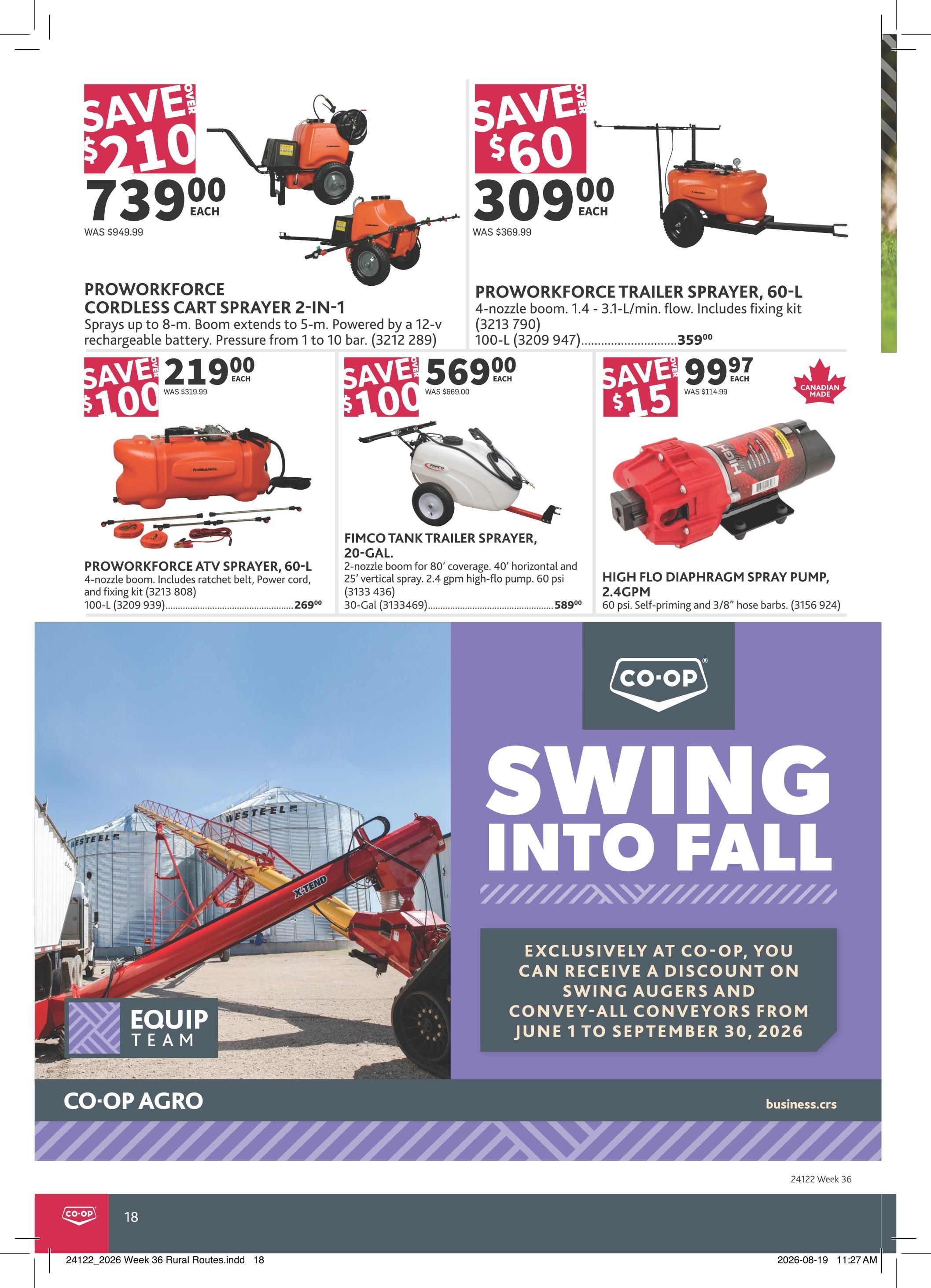 Co-op (West) Rural Routes Flyer September 3 to 23