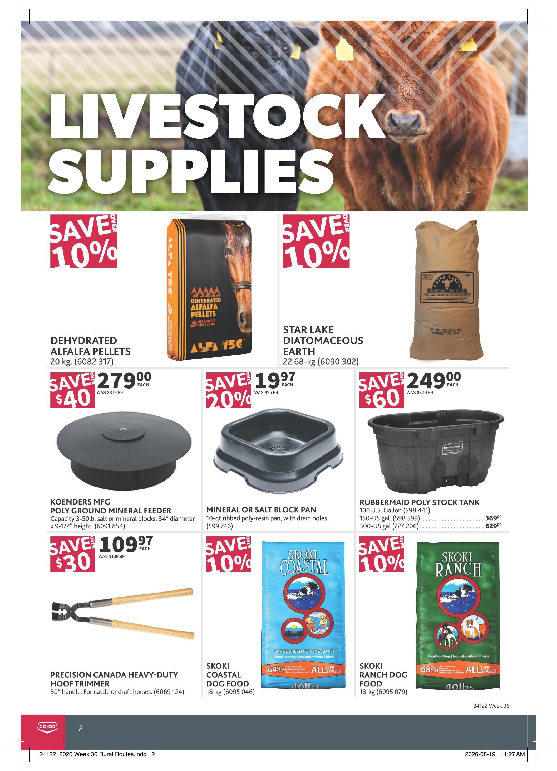 Co-op (West) Rural Routes Flyer September 3 to 23