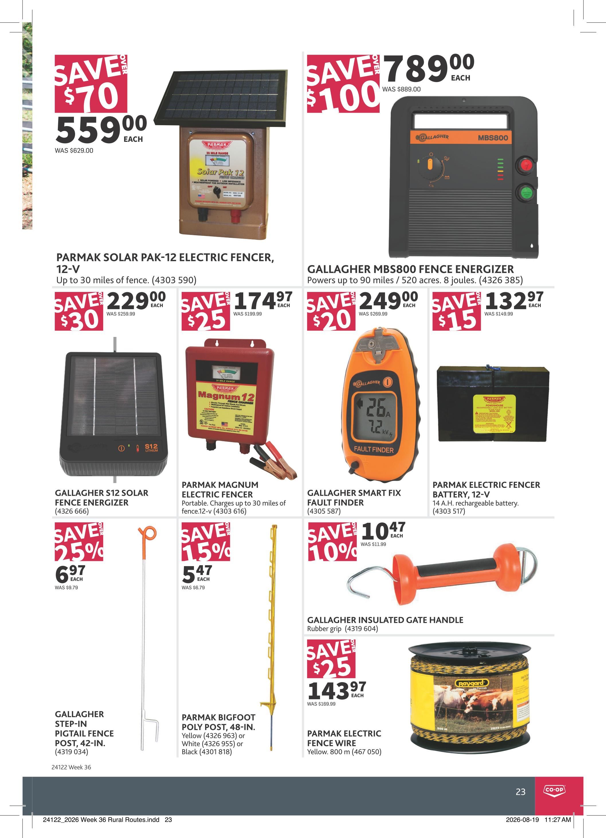 Co-op (West) Rural Routes Flyer September 3 to 23