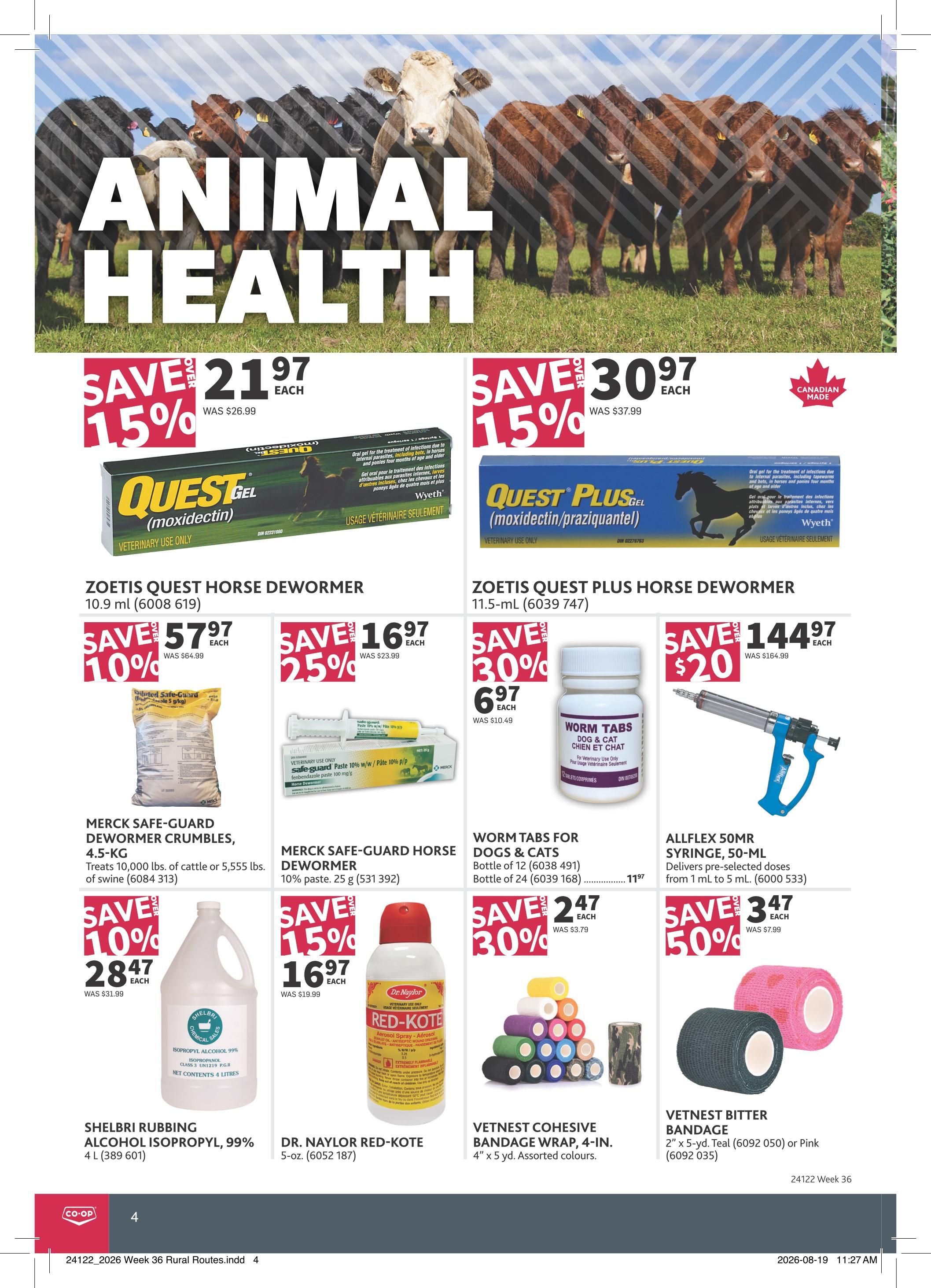 Co-op (West) Rural Routes Flyer September 3 to 23