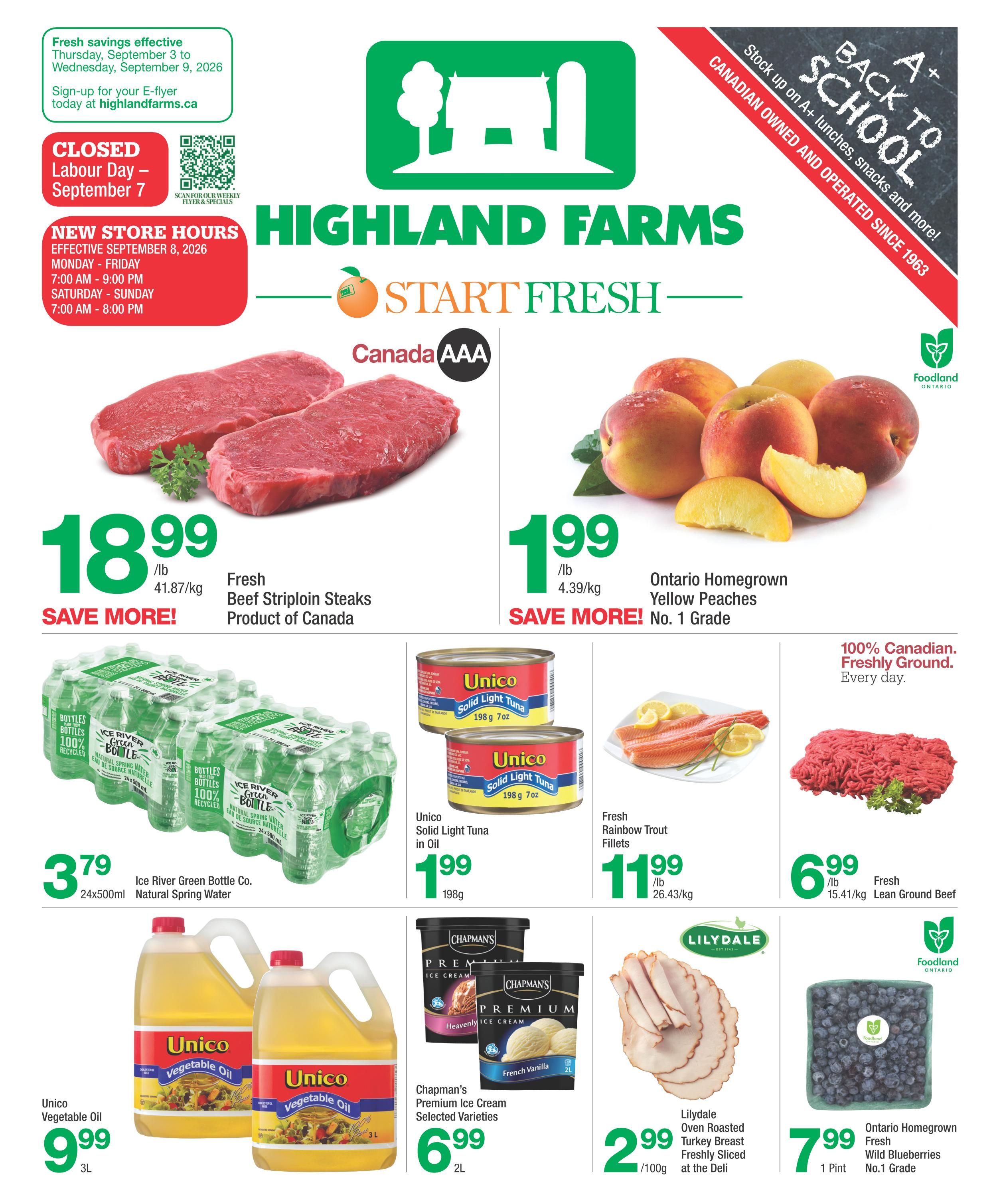 Highland Farms Flyer September 3 to 9