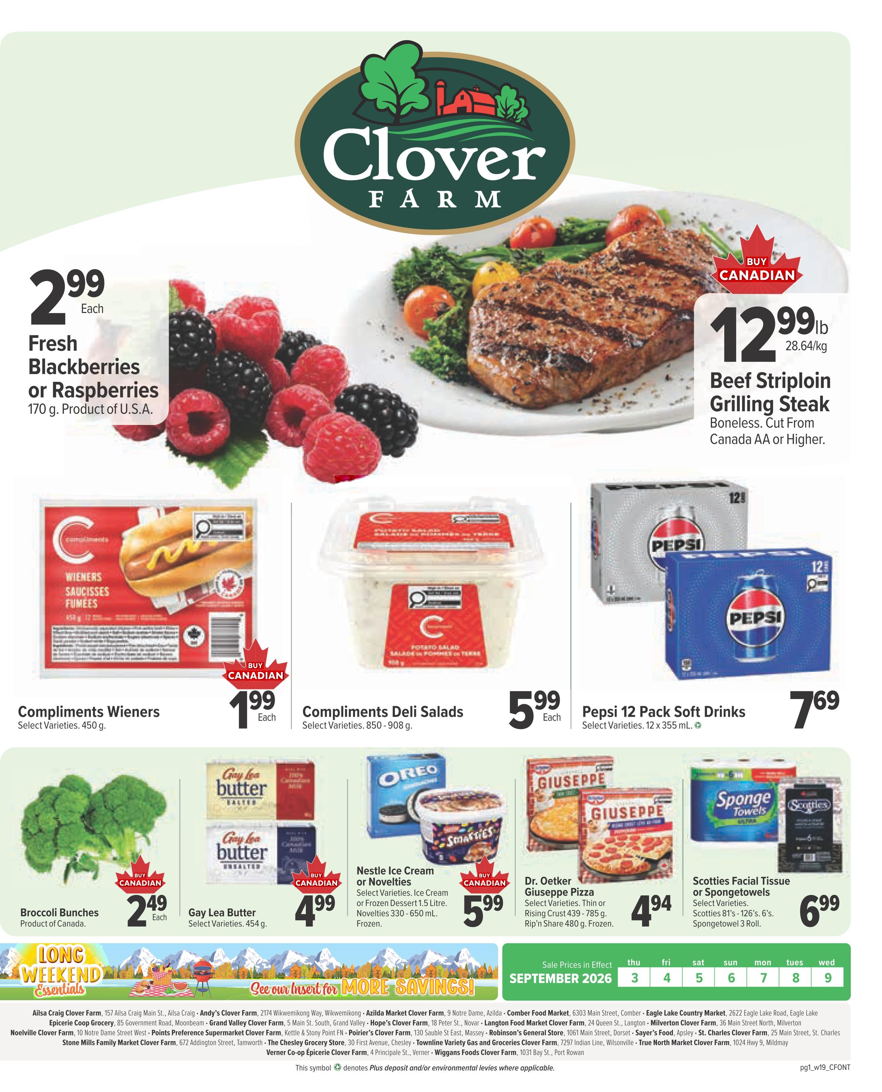 Clover Farm (ON) Flyer September 3 to 9