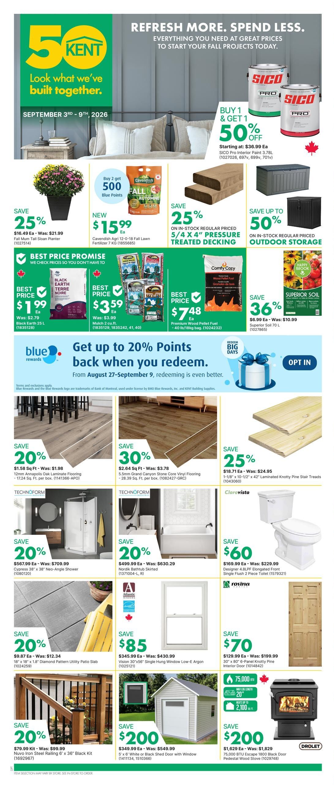 Kent Building Supplies Flyer September 3 to 9