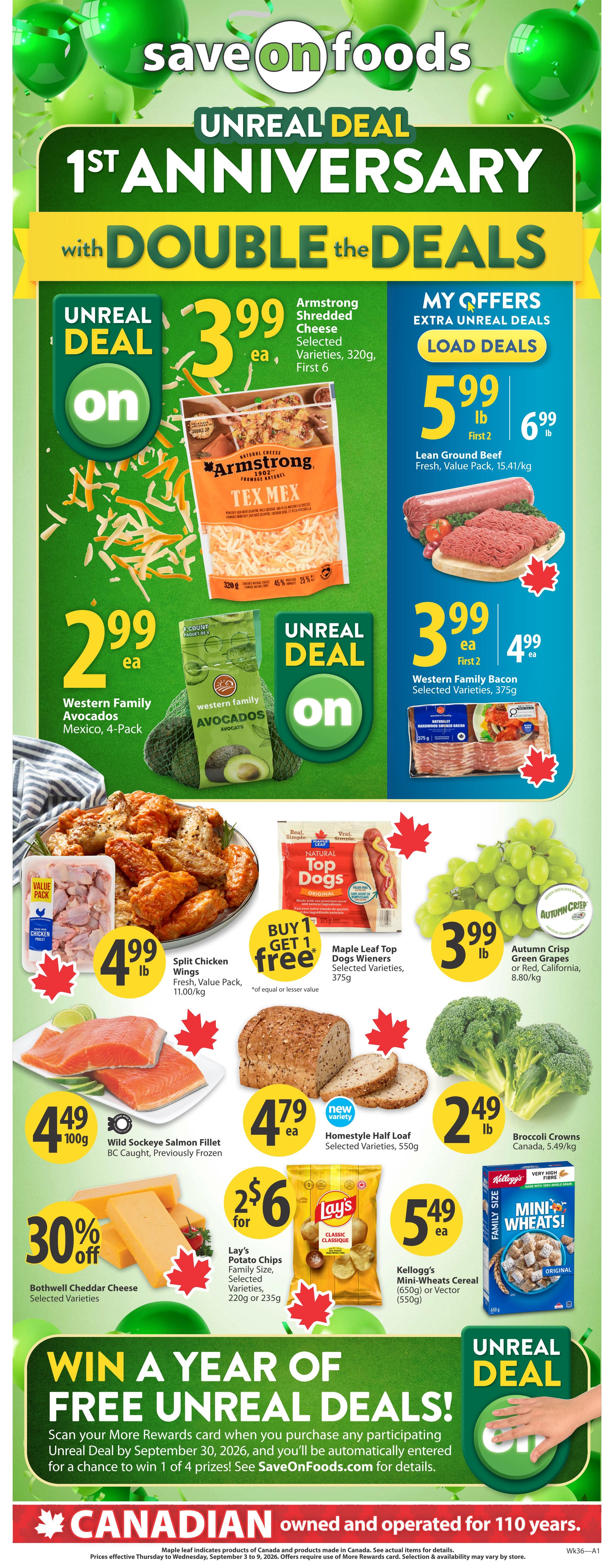 Save On Foods (BC) Flyer September 3 to 9