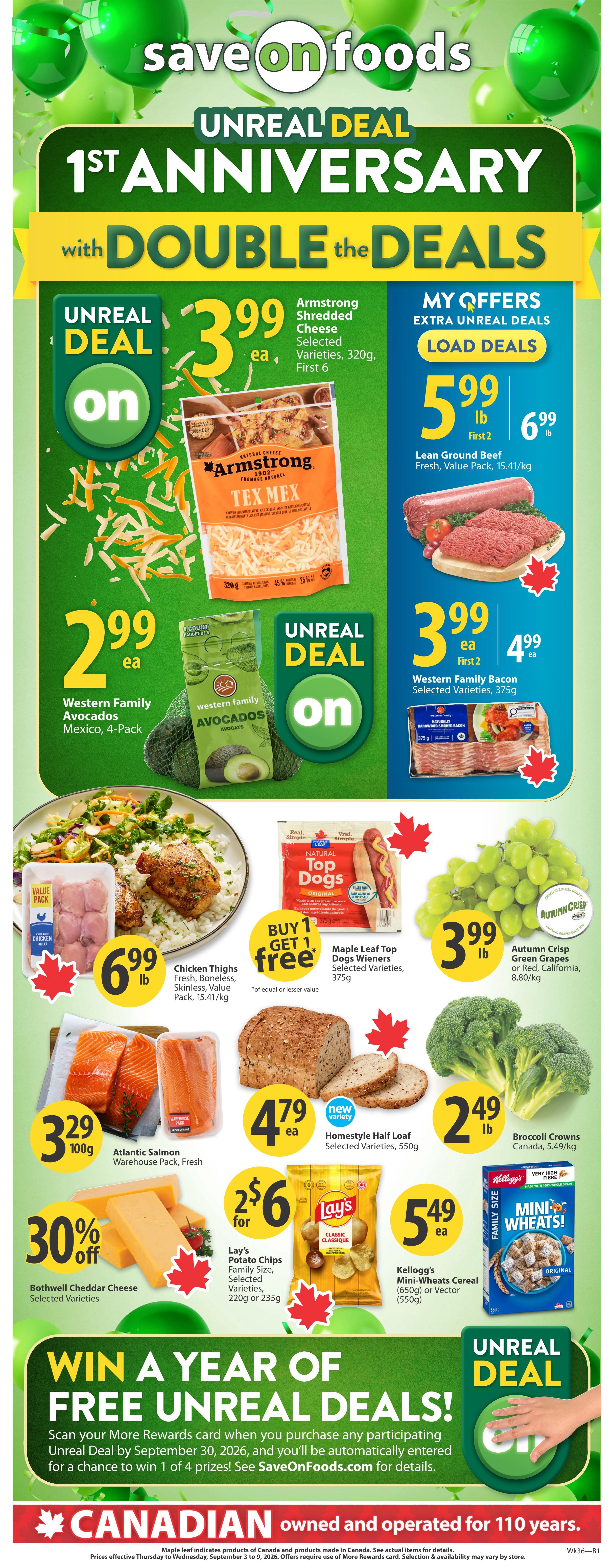 Save On Foods (AB) Flyer September 3 to 9