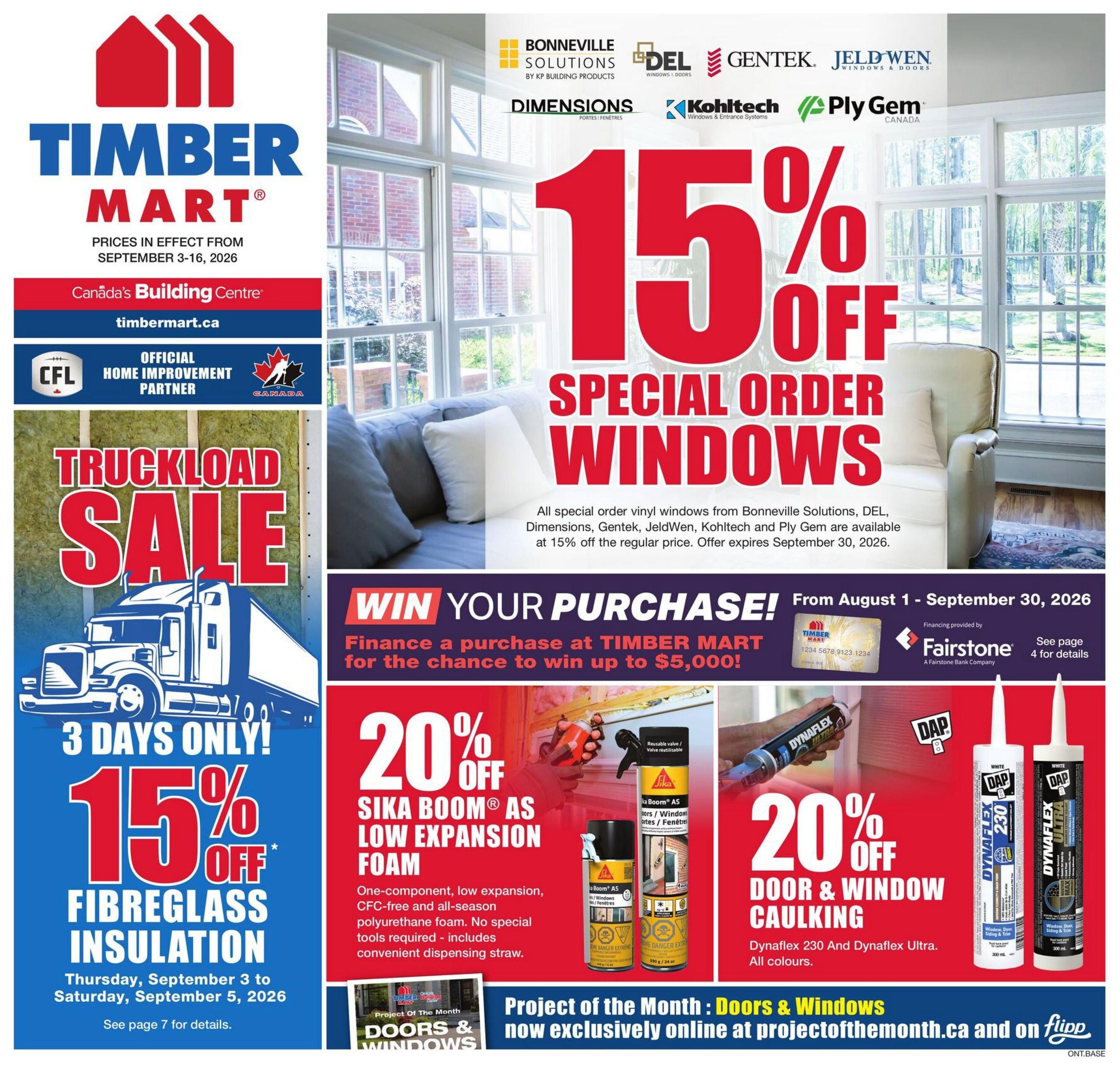 Timber Mart Flyer September 3 to 16