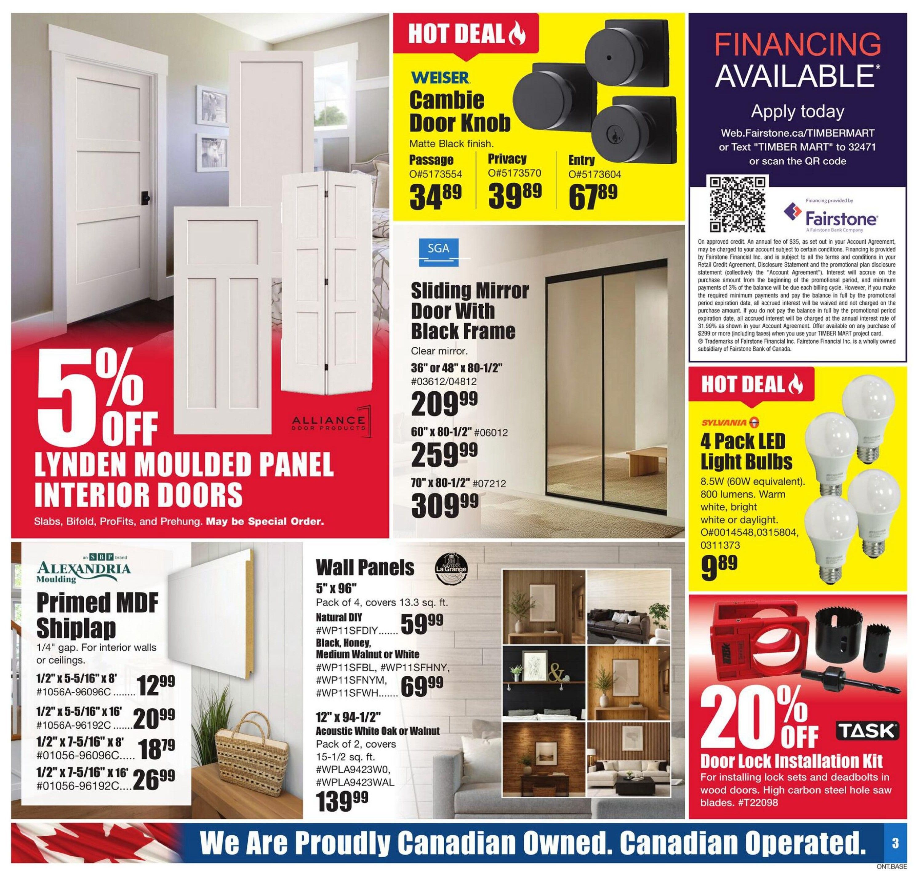 Timber Mart Flyer September 3 to 16