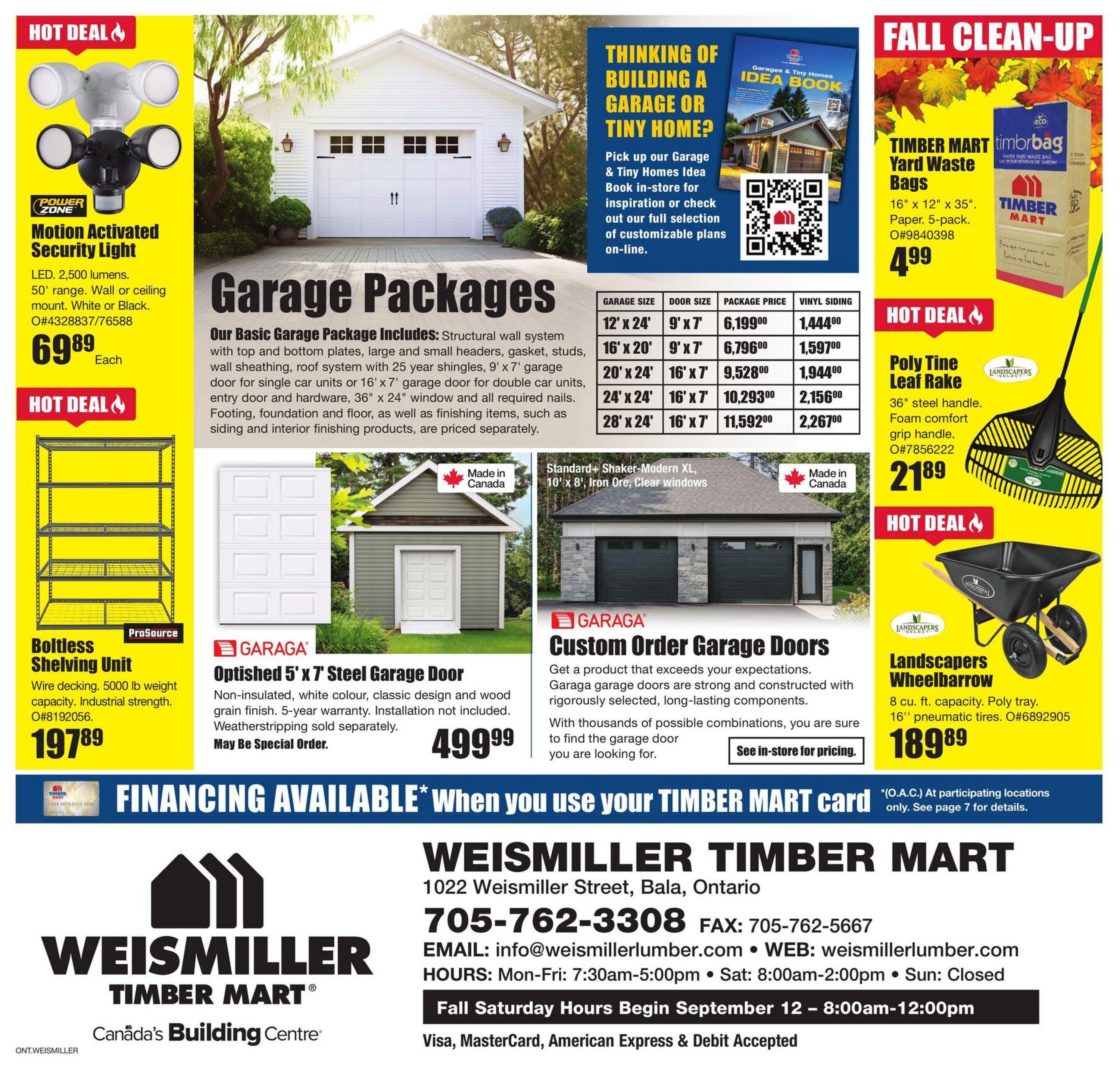 Timber Mart Flyer September 3 to 16