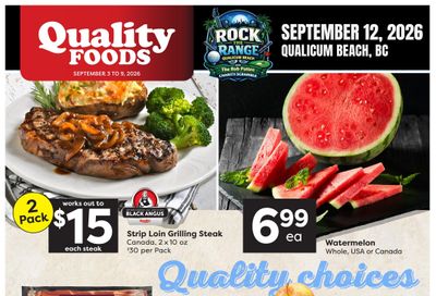 Quality Foods Flyer September 3 to 9
