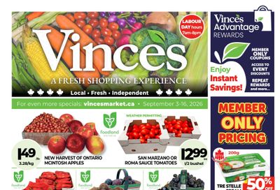 Vince's Market Flyer September 3 to 16