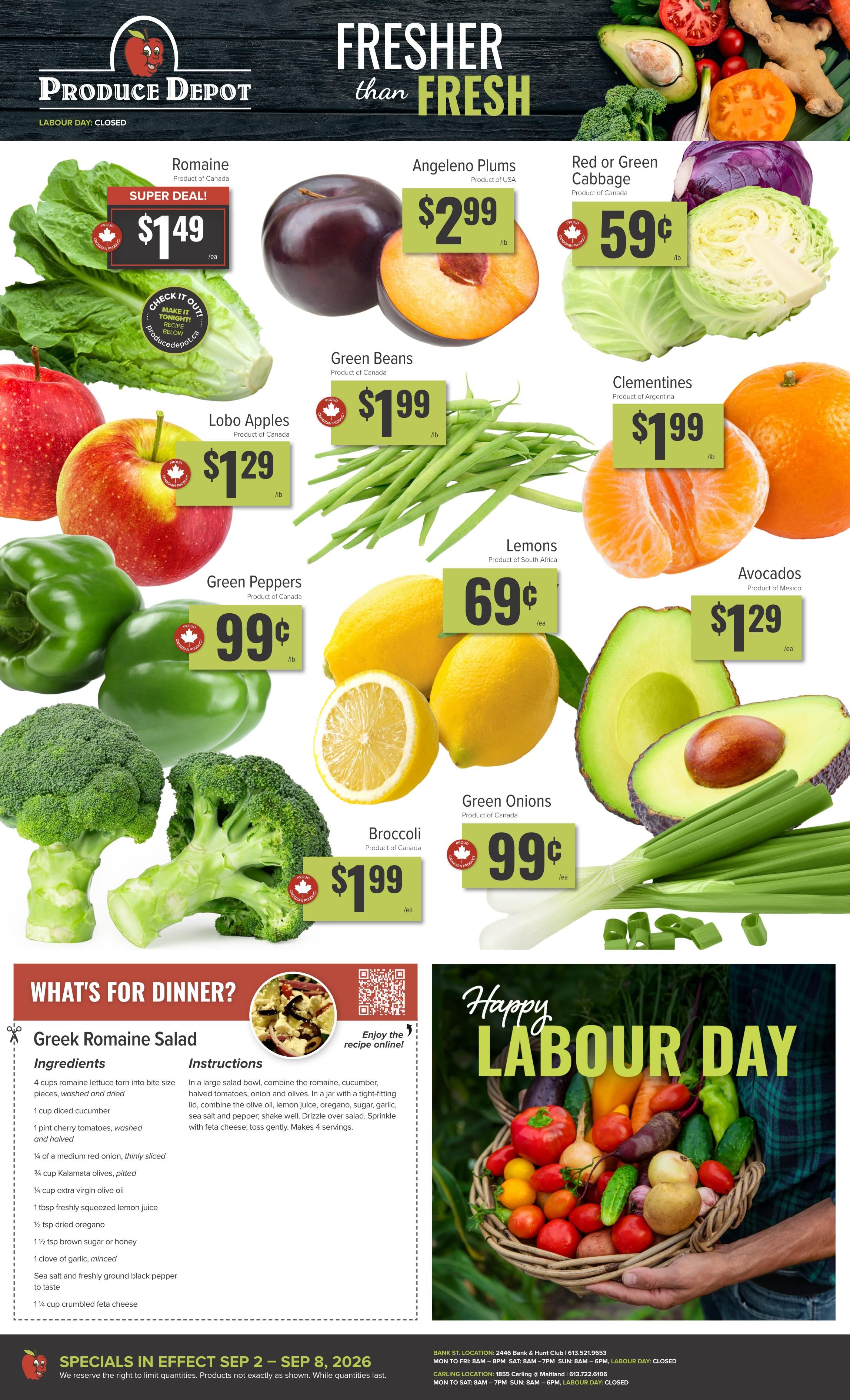 Produce Depot Flyer September 2 to 8