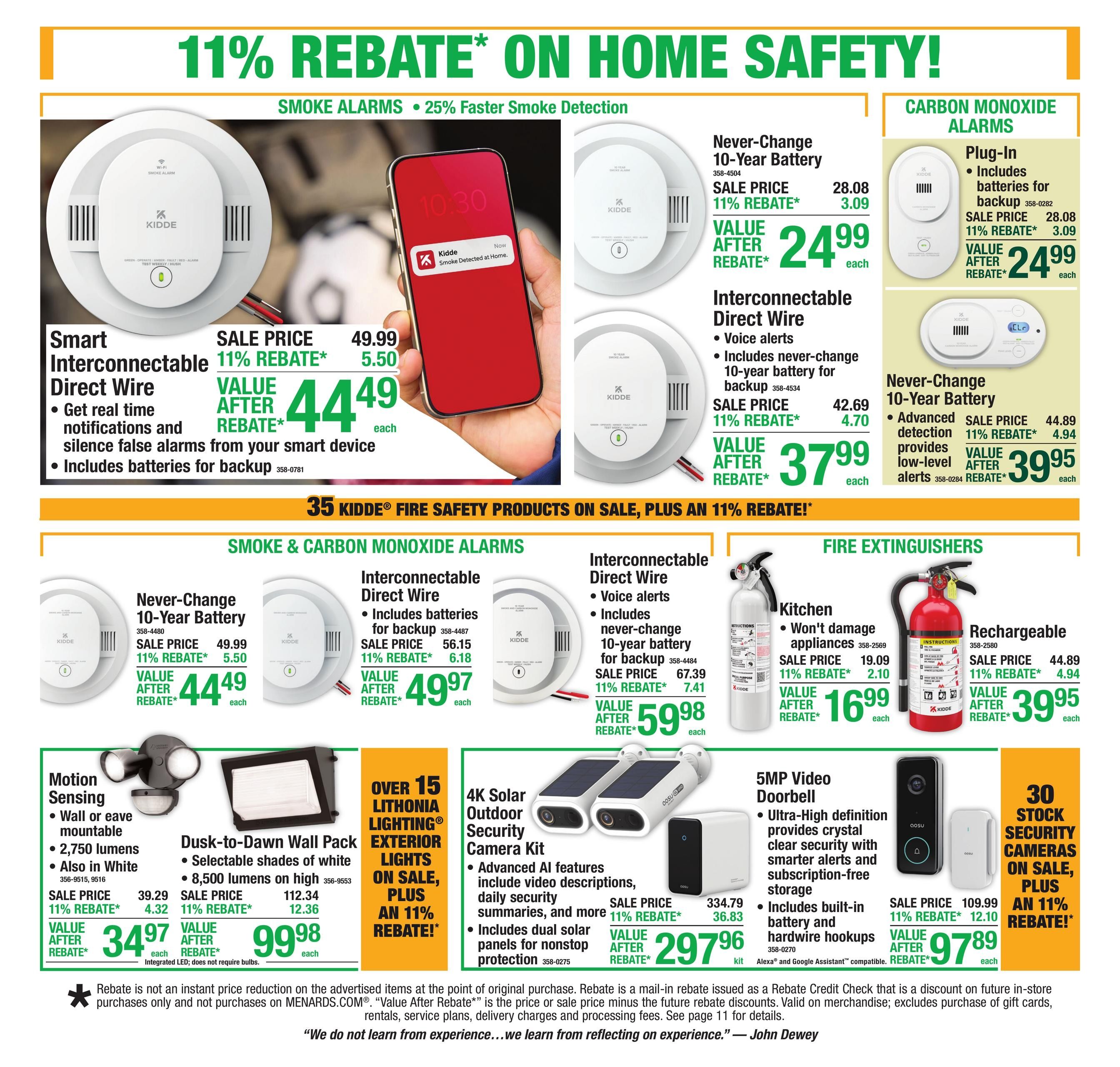 Menards (Black Hawk Area, SD) 11% Rebate Sale Weekly Ad September 2 - 13, 2026