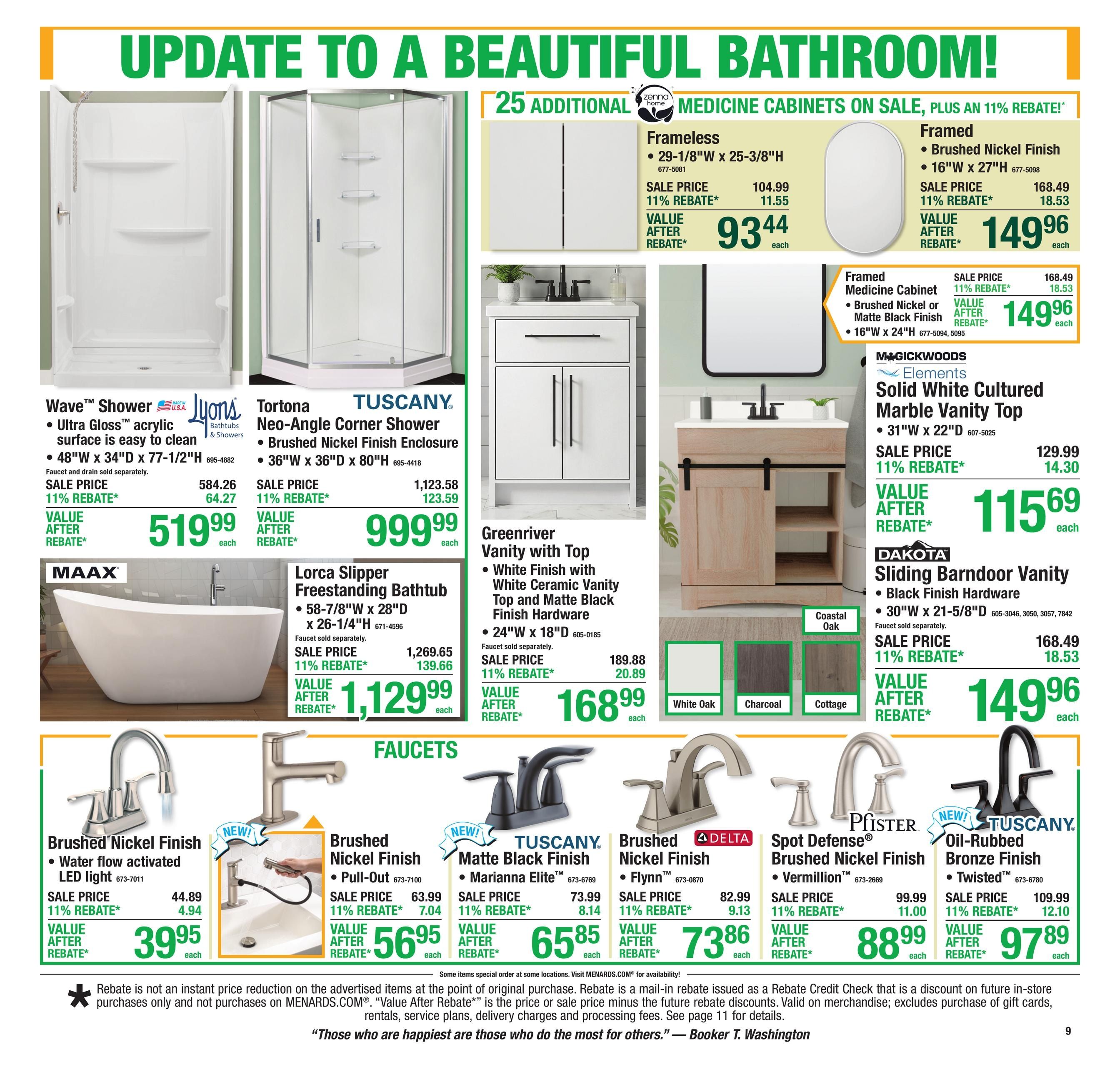Menards (Black Hawk Area, SD) 11% Rebate Sale Weekly Ad September 2 - 13, 2026