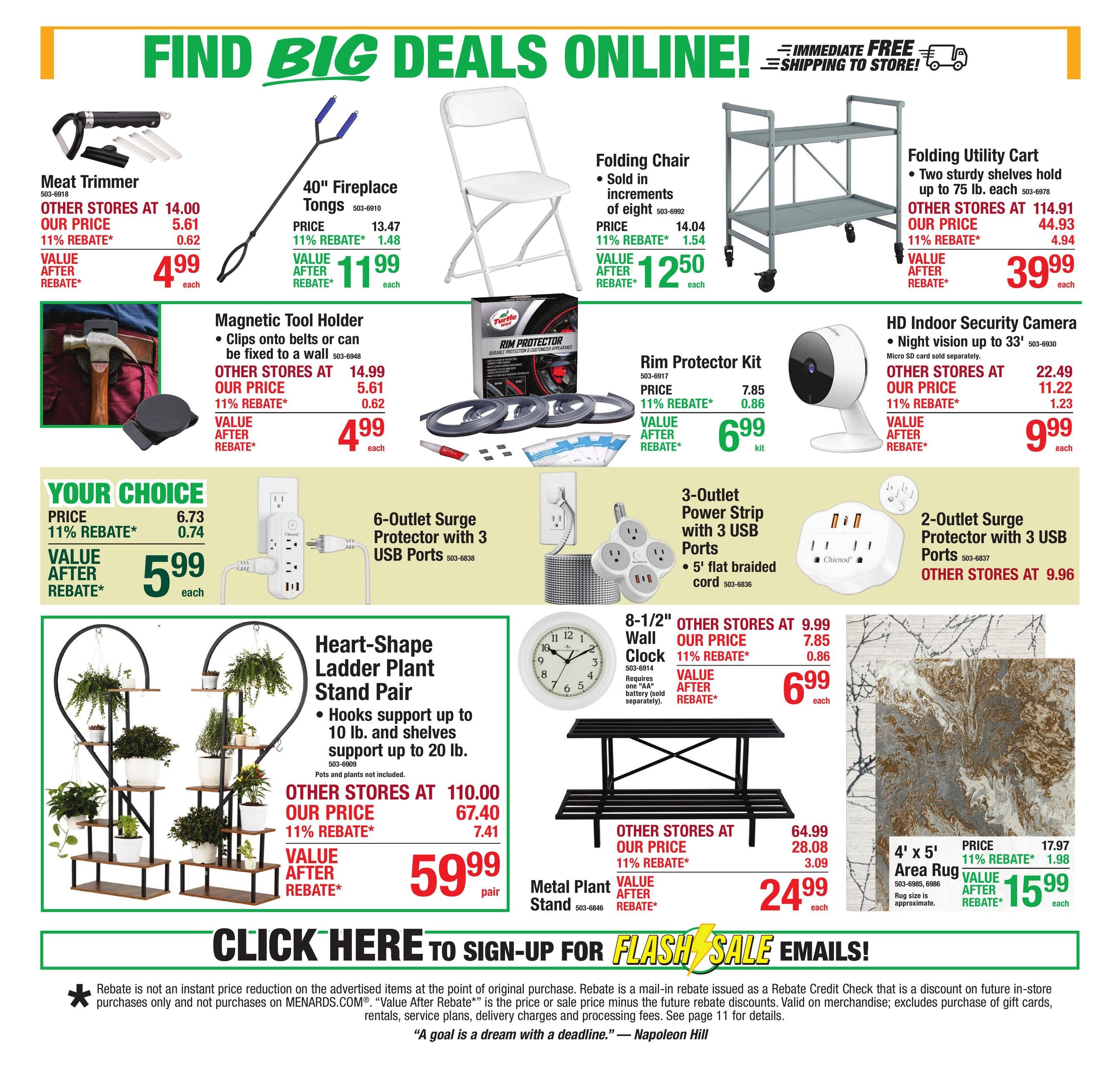 Menards (Black Hawk Area, SD) 11% Rebate Sale Weekly Ad September 2 - 13, 2026