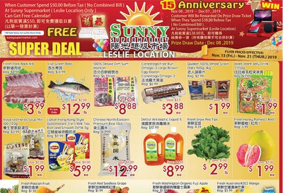 Sunny Supermarket (Leslie) Flyer November 15 to 21