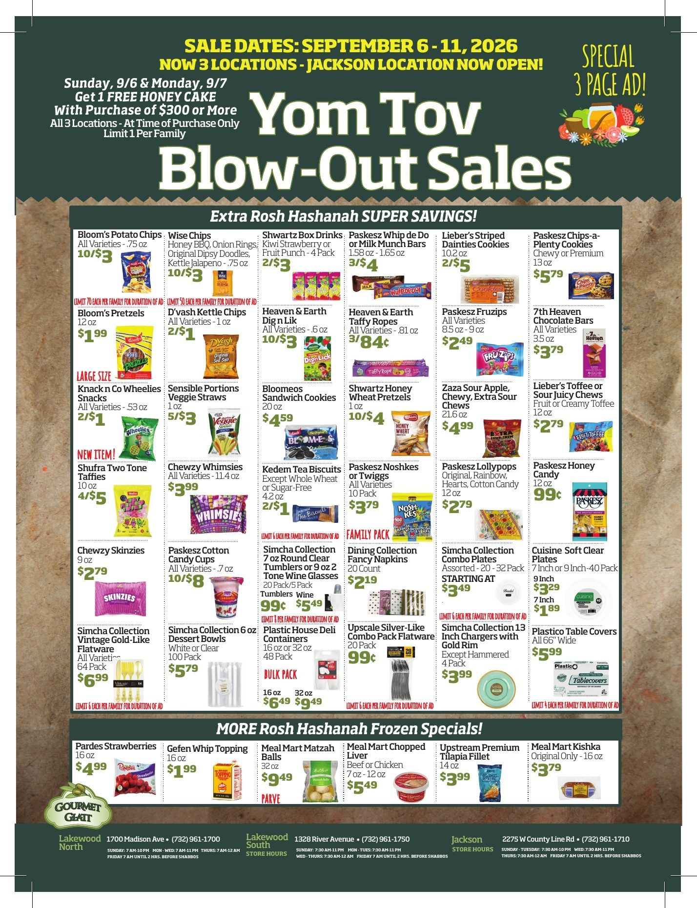 Gourmet Glatt (New Jersey) Weekly Ad September 5 - 11, 2026