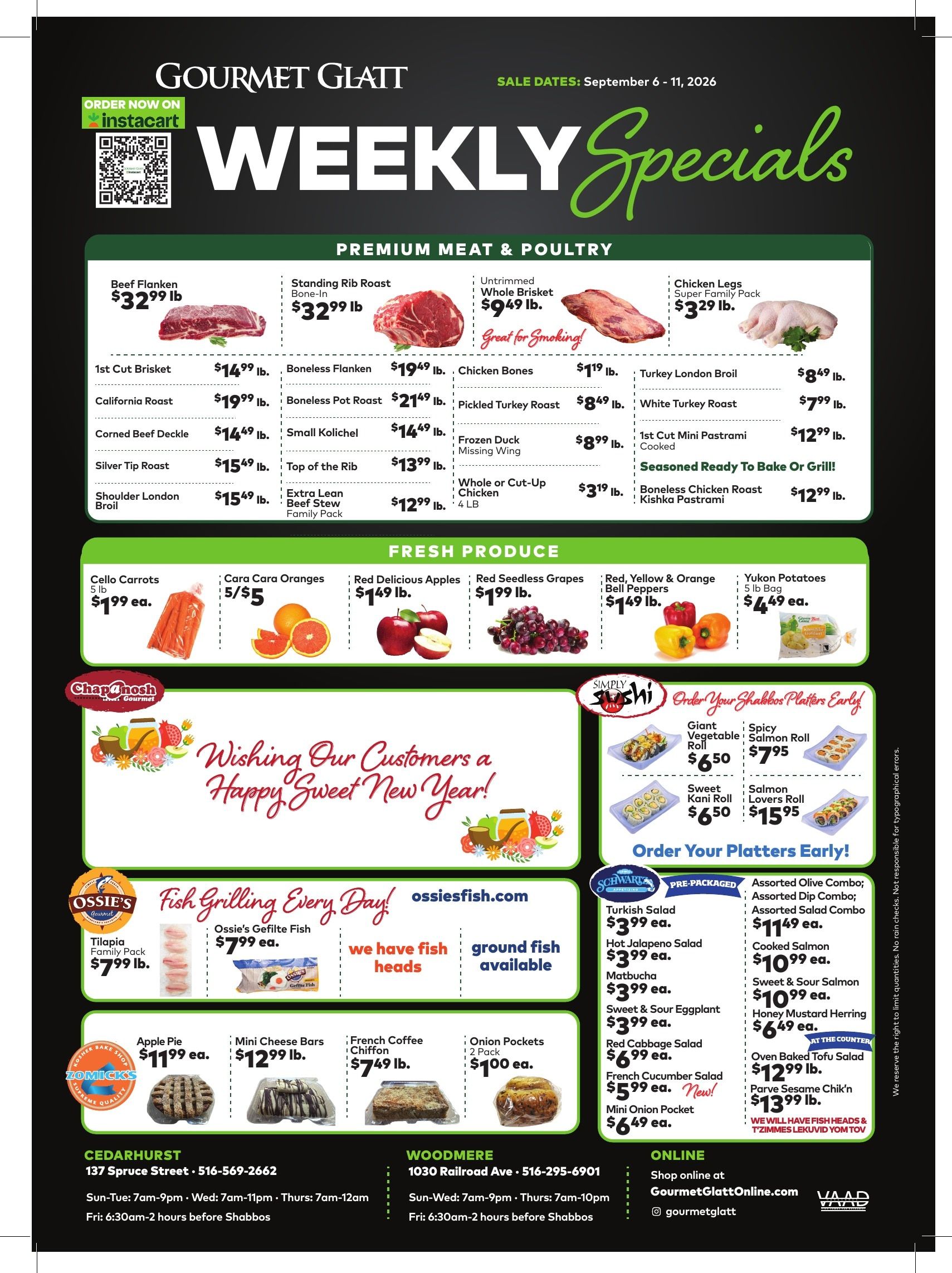 Gourmet Glatt (New York) Weekly Ad September 5 - 11, 2026