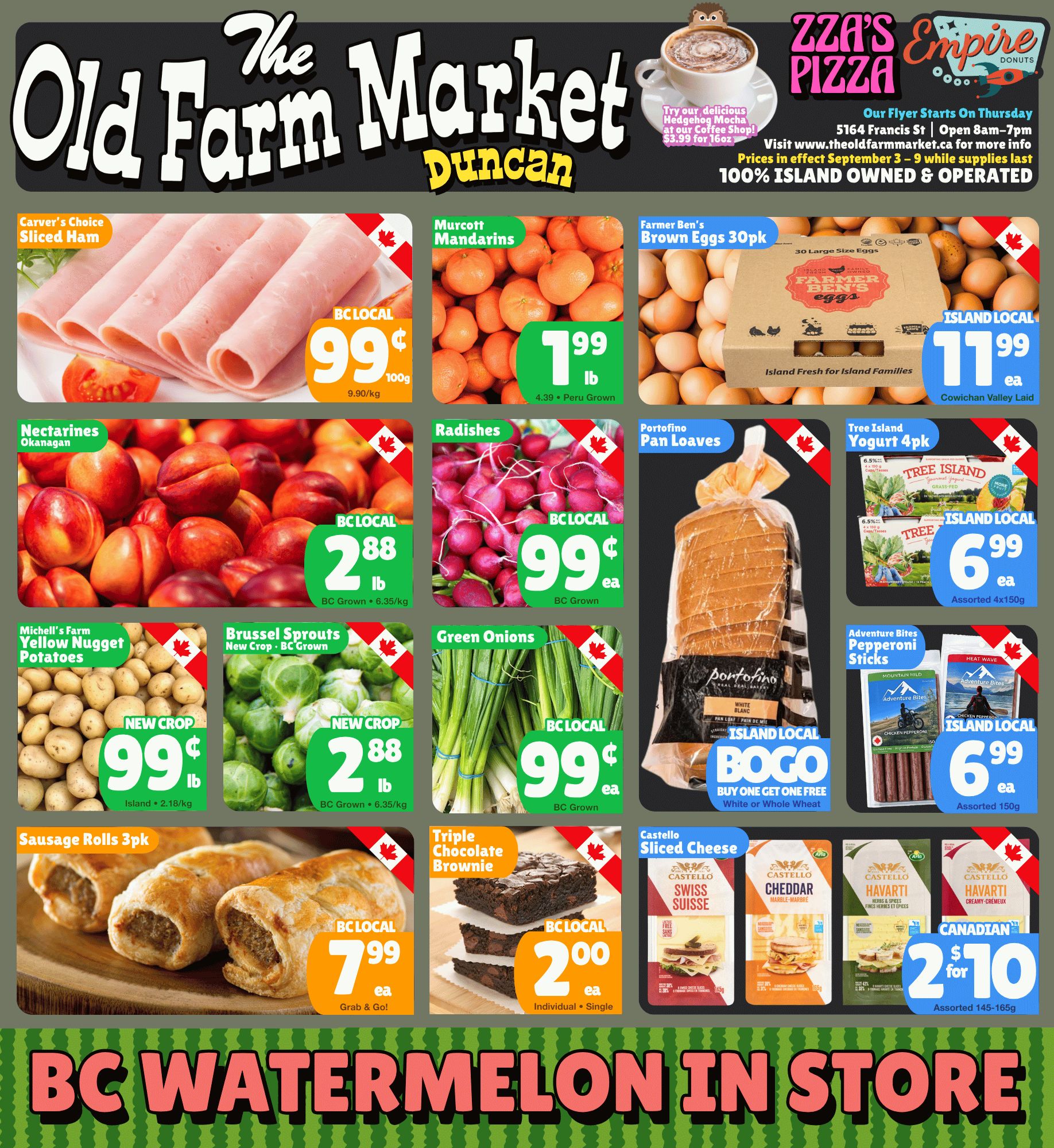The Old Farm Market (Duncan) Flyer September 3 to 9