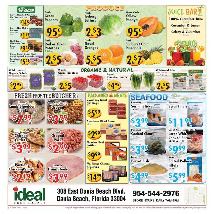 Ideal Food Basket (Dania Beach, FL) Weekly Ad September 2 - 8, 2026