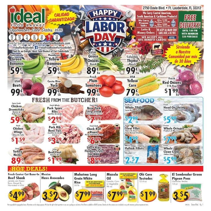 Ideal Food Basket (Fort Lauderdale, FL) Weekly Ad September 2 - 8, 2026