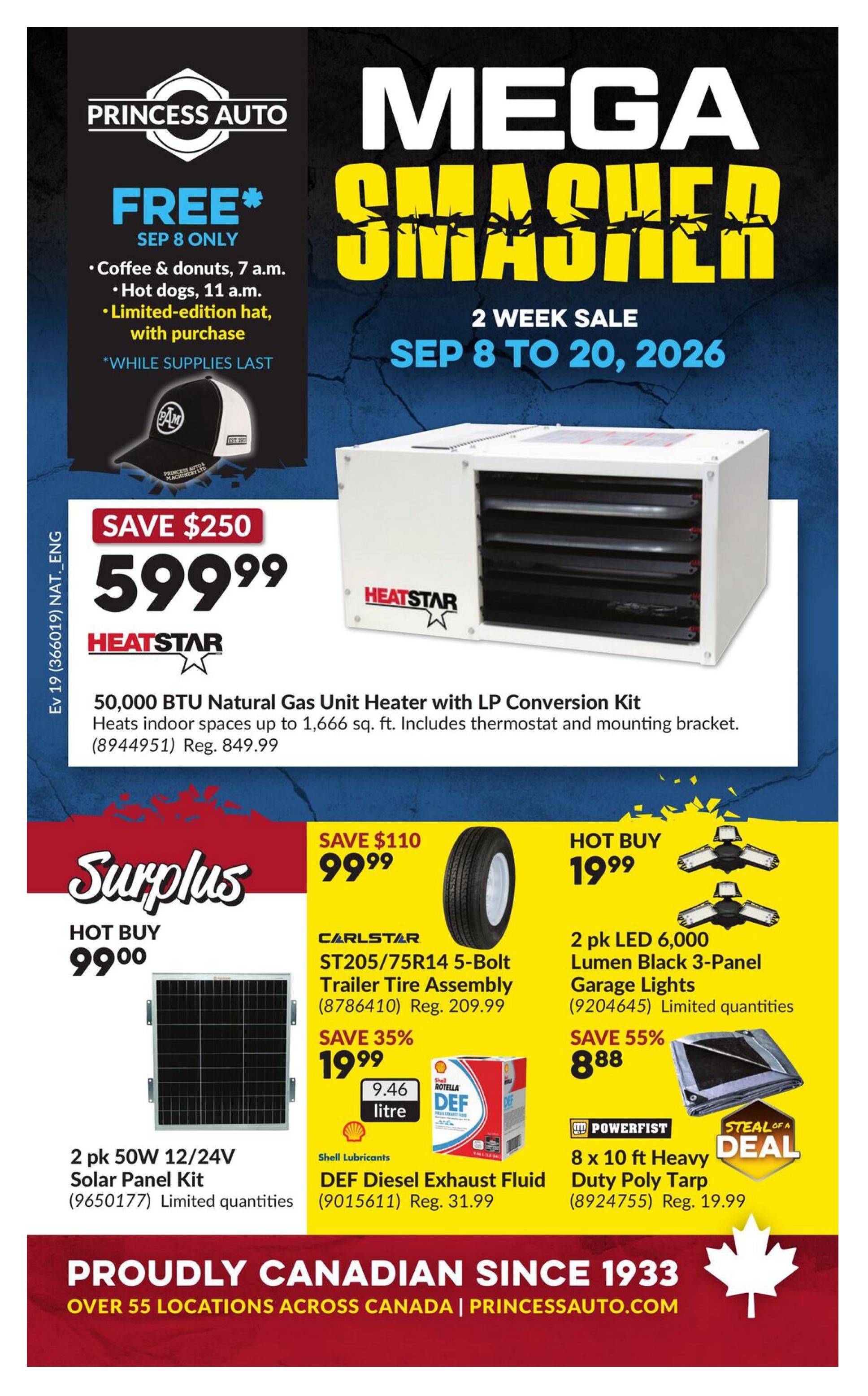 Princess Auto Flyer September 8 to 20