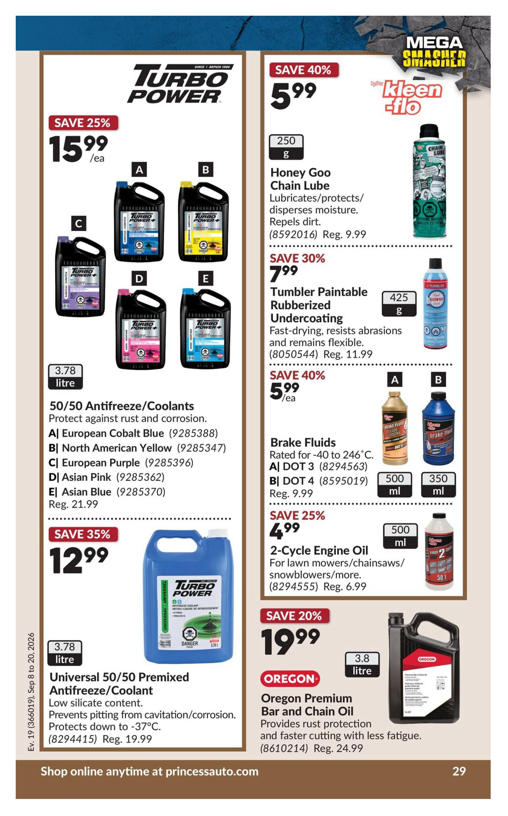 Princess Auto Flyer September 8 to 20