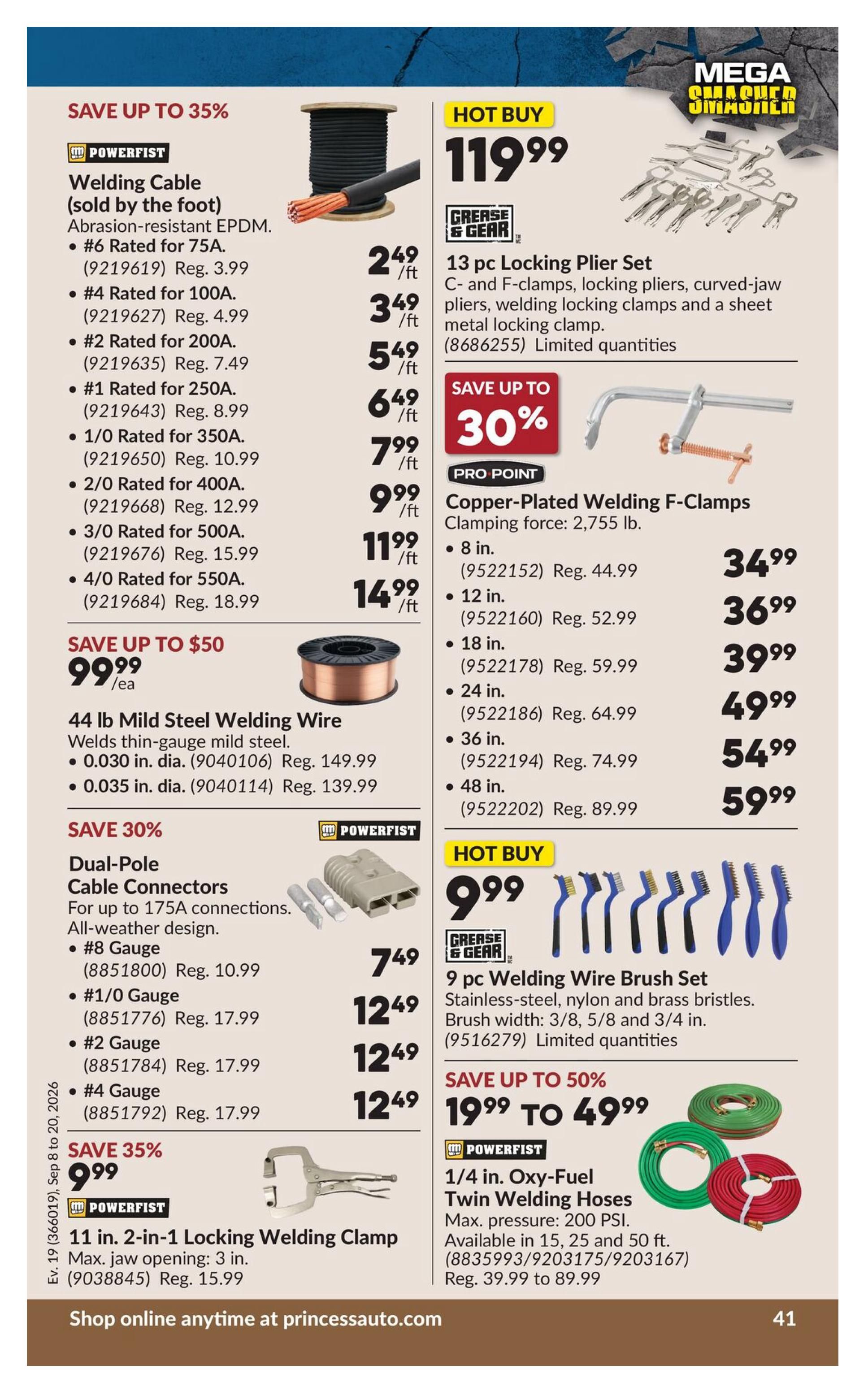 Princess Auto Flyer September 8 to 20