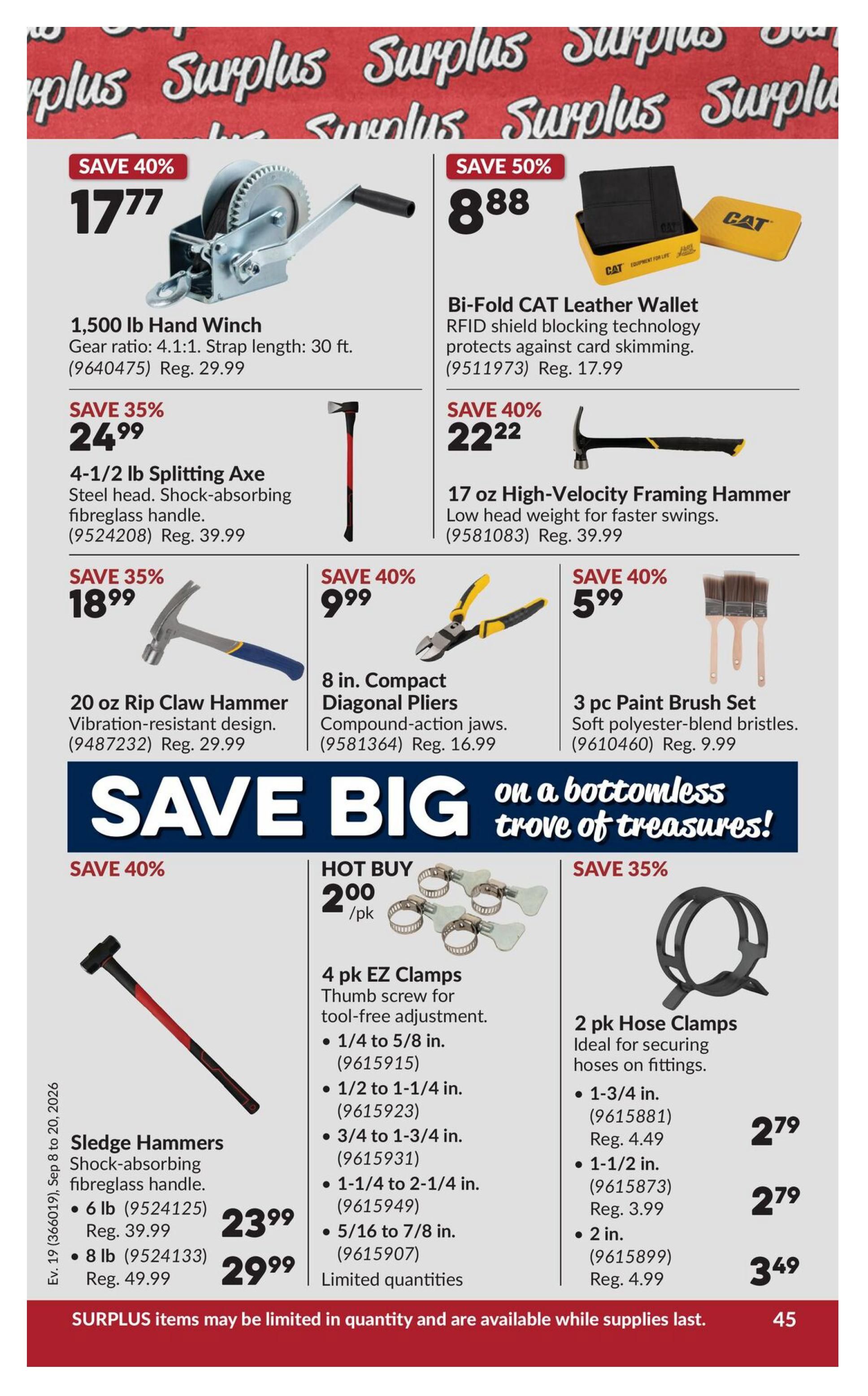 Princess Auto Flyer September 8 to 20