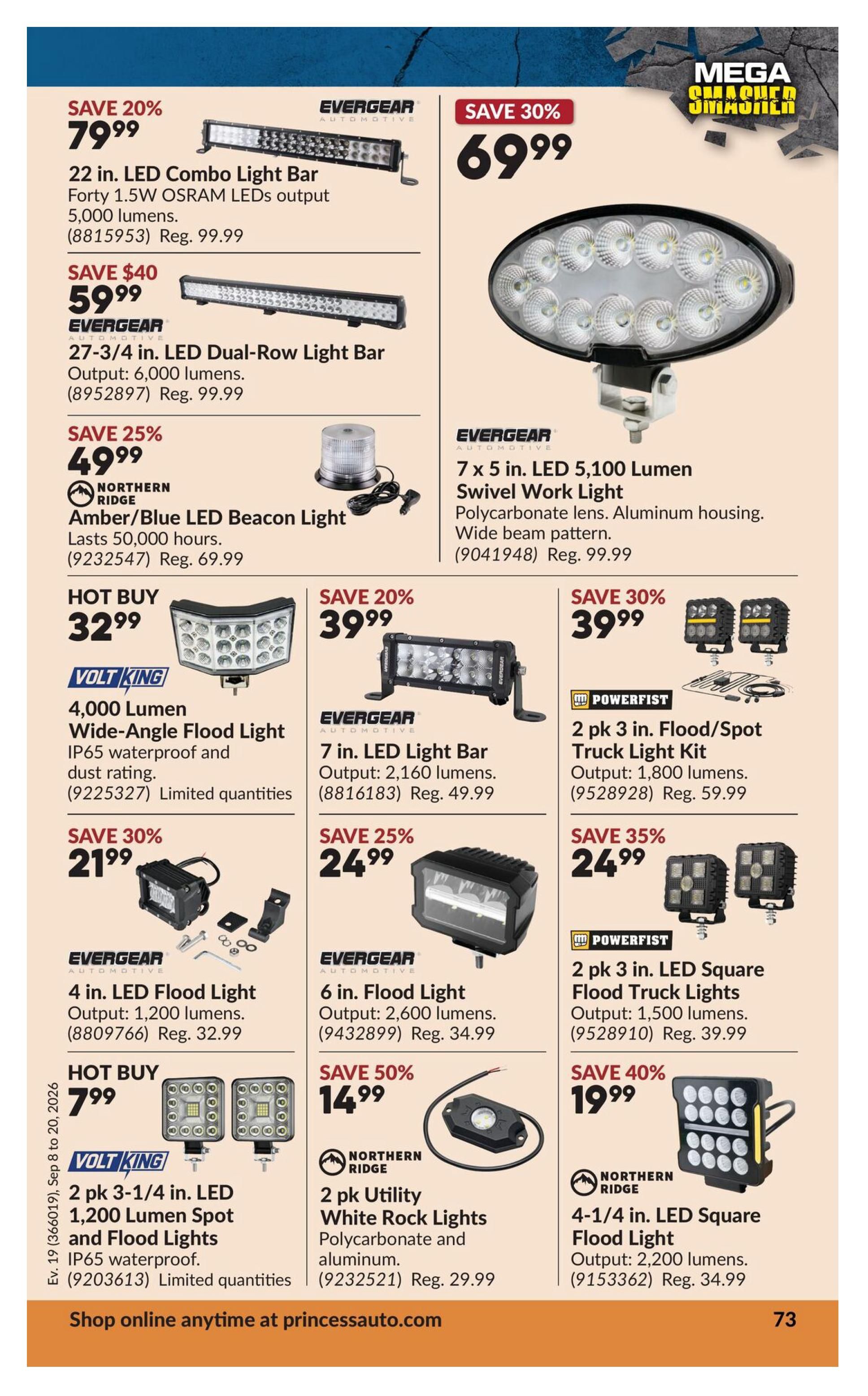 Princess Auto Flyer September 8 to 20