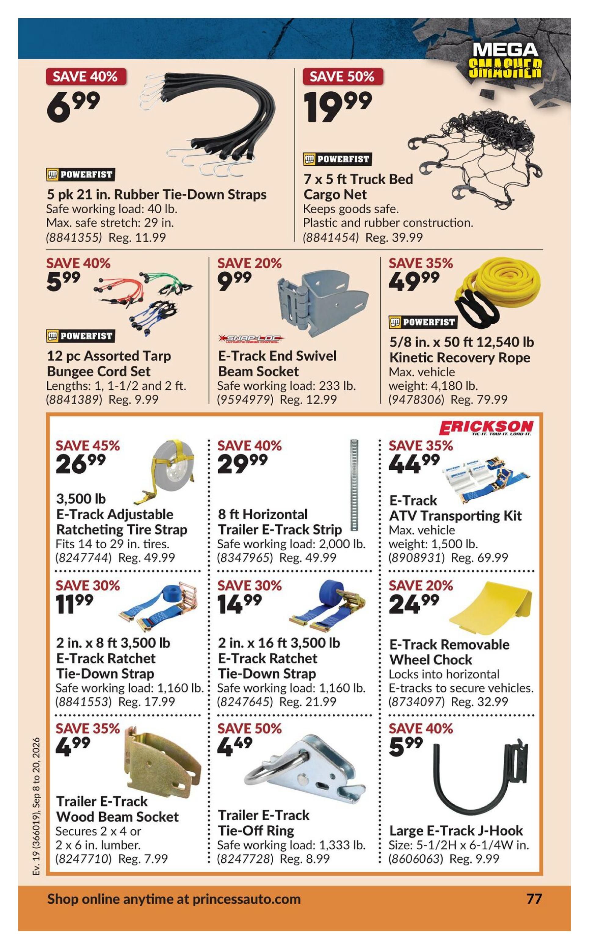 Princess Auto Flyer September 8 to 20