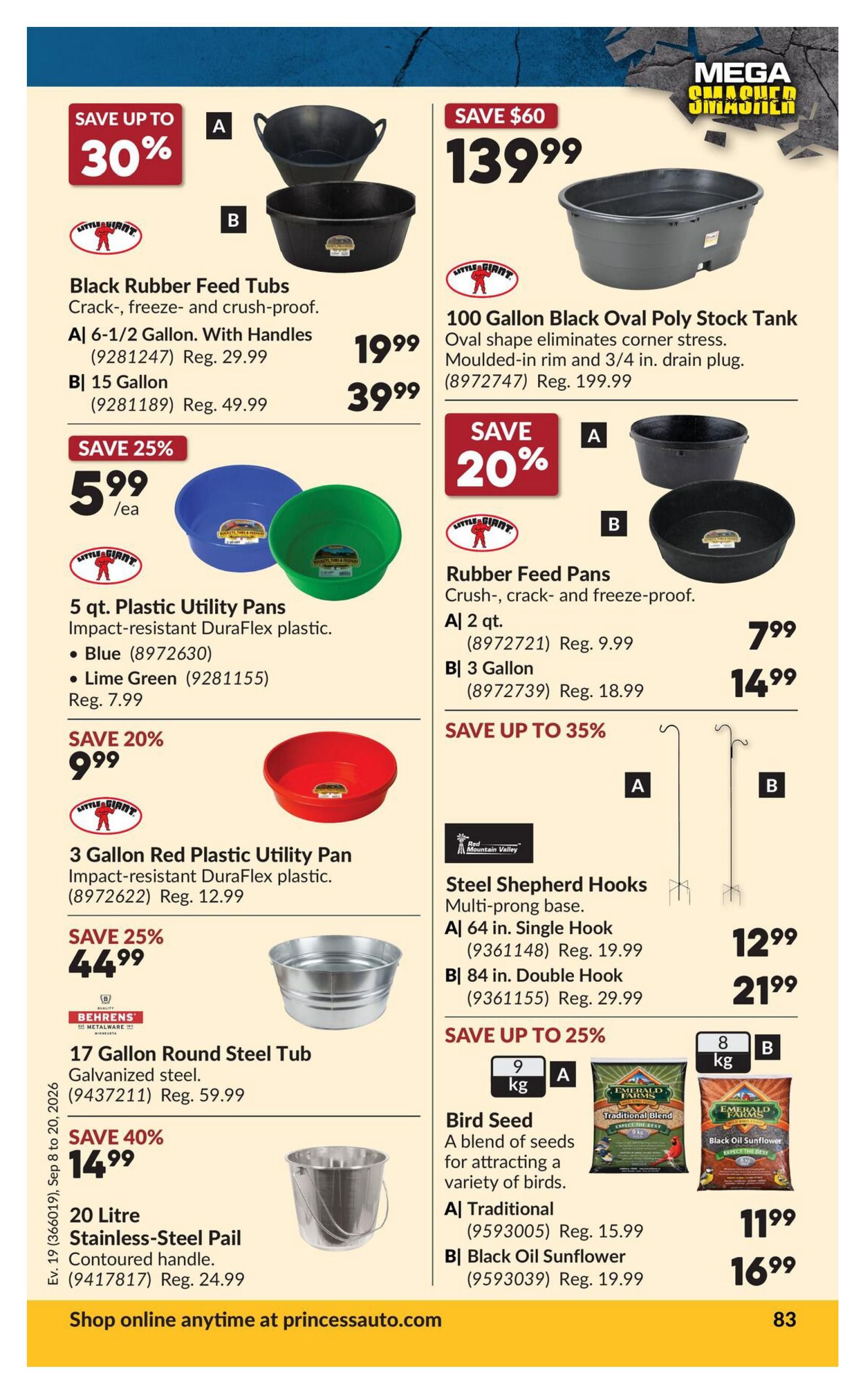 Princess Auto Flyer September 8 to 20
