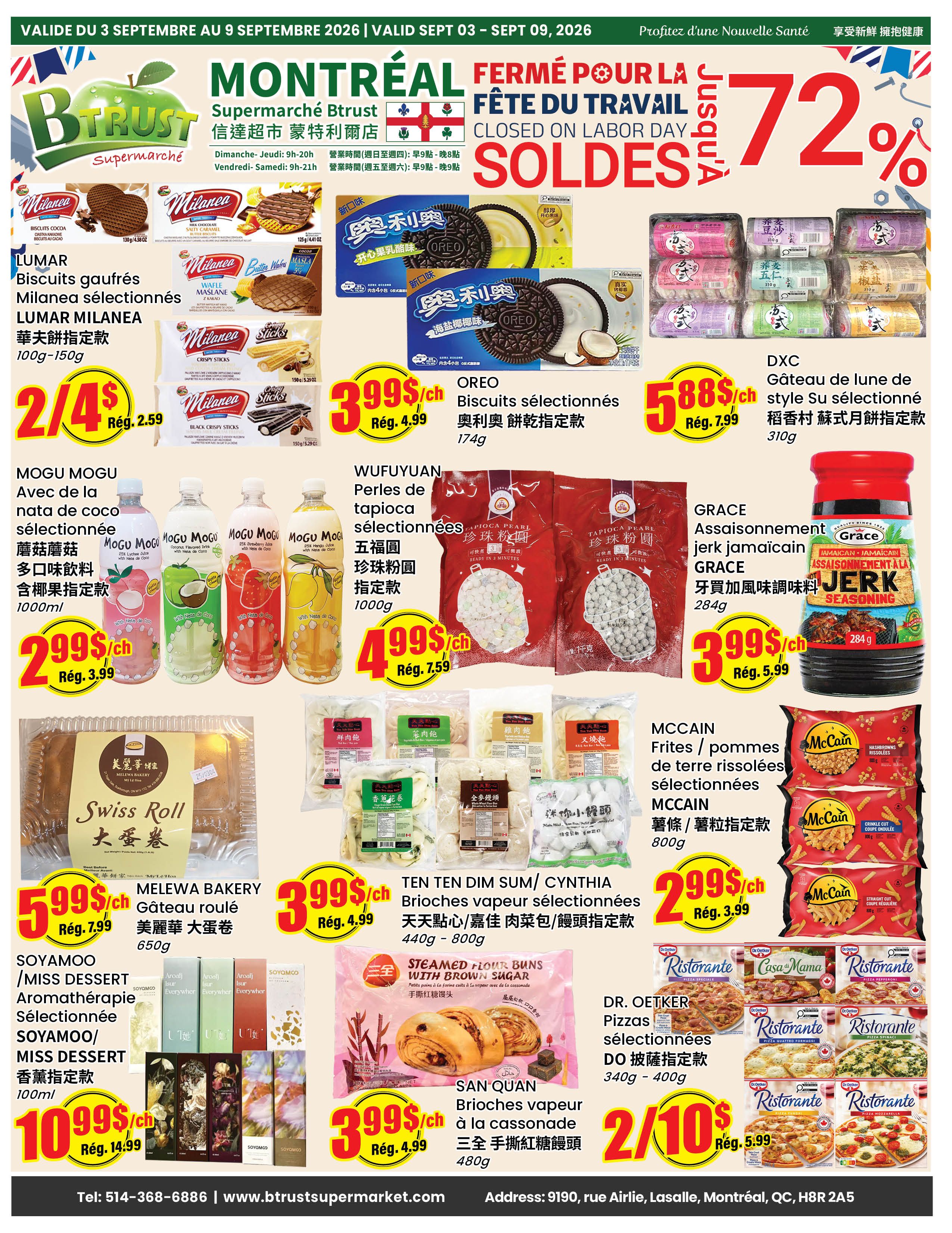 Btrust Supermarket (Montreal) Flyer September 3 to 9