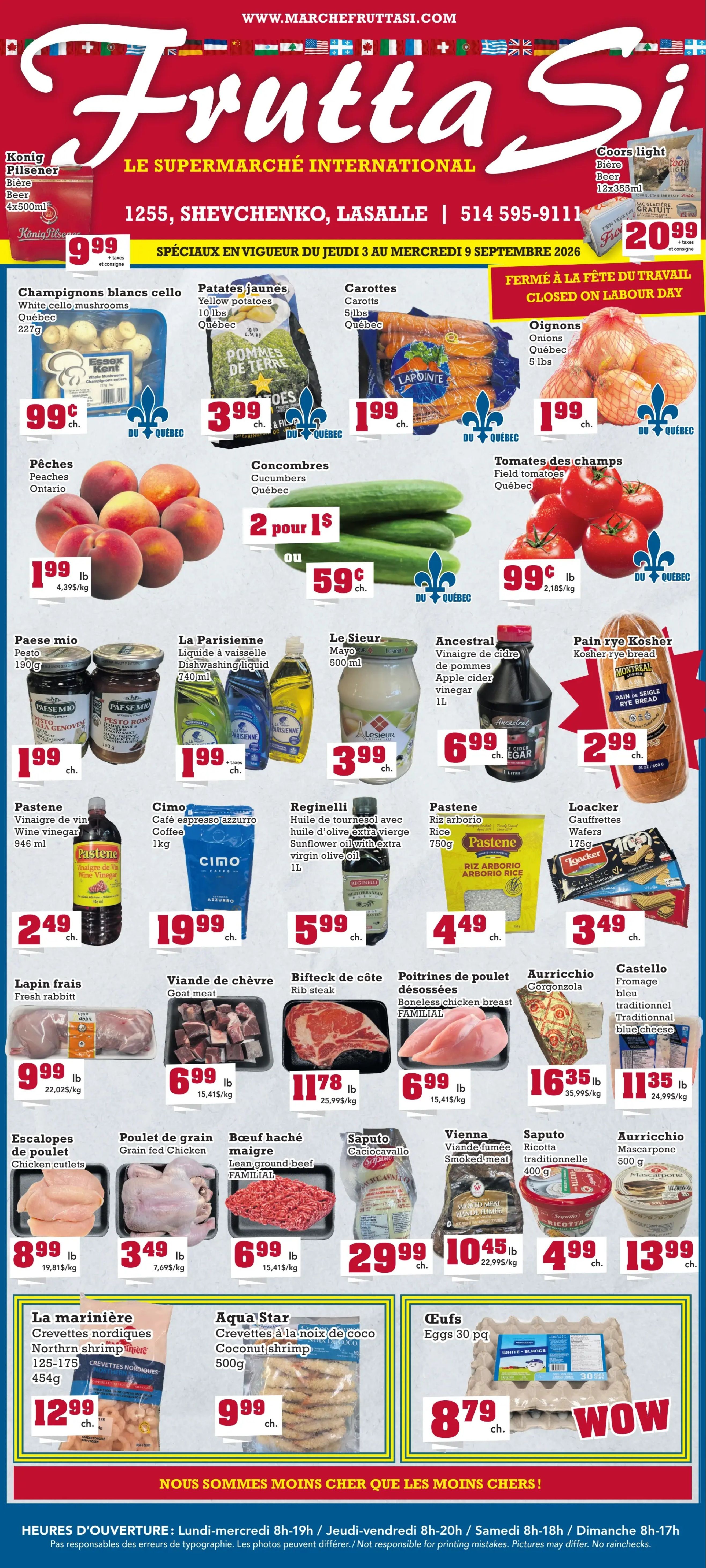 Frutta Si Flyer September 3 to 9